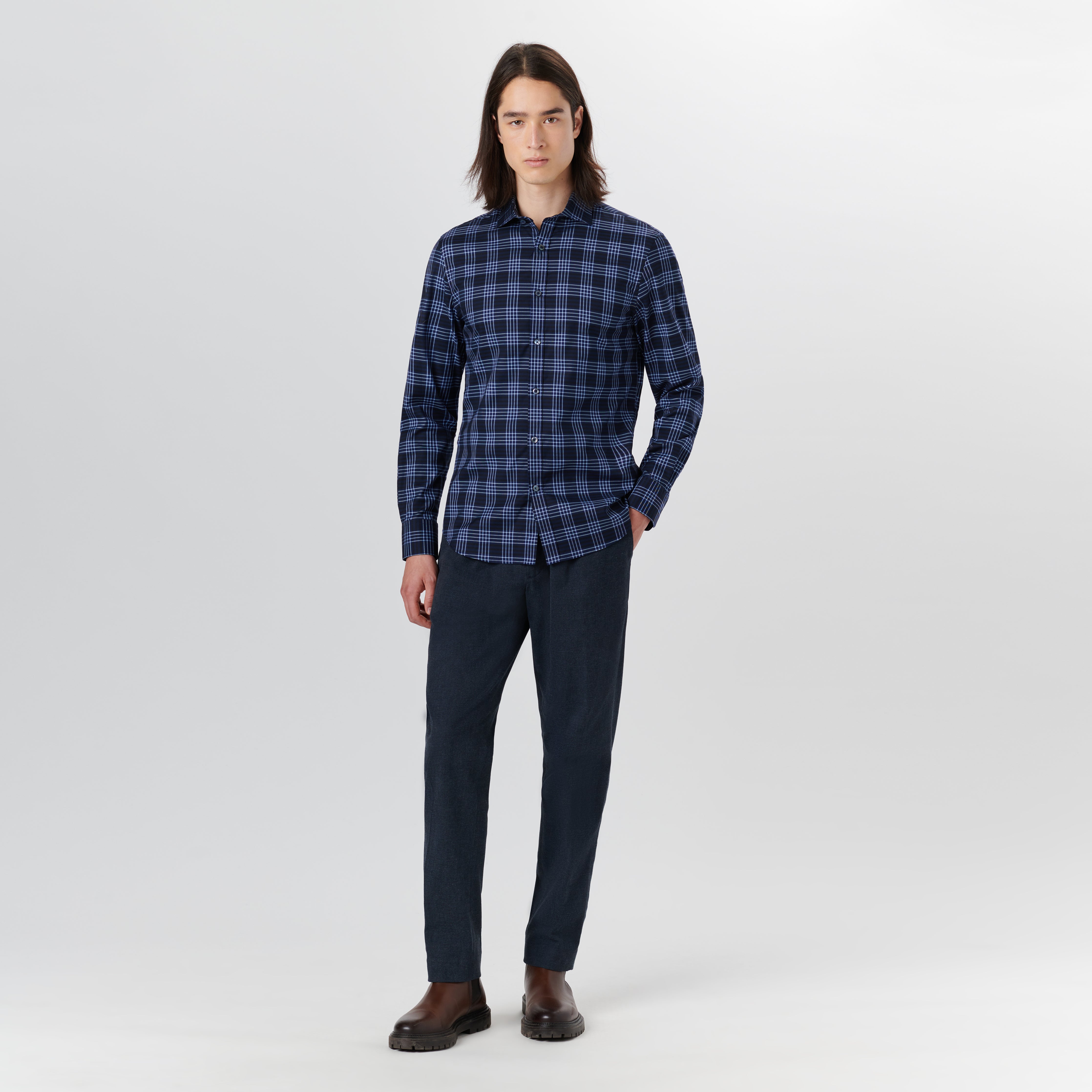 AXEL Men's Classic Plaid Checkered Flannel Shirt - Casual Long Sleeve Button Down for Fall & Winter, Perfect for Outdoor Activities, Camping and Layered Outfits