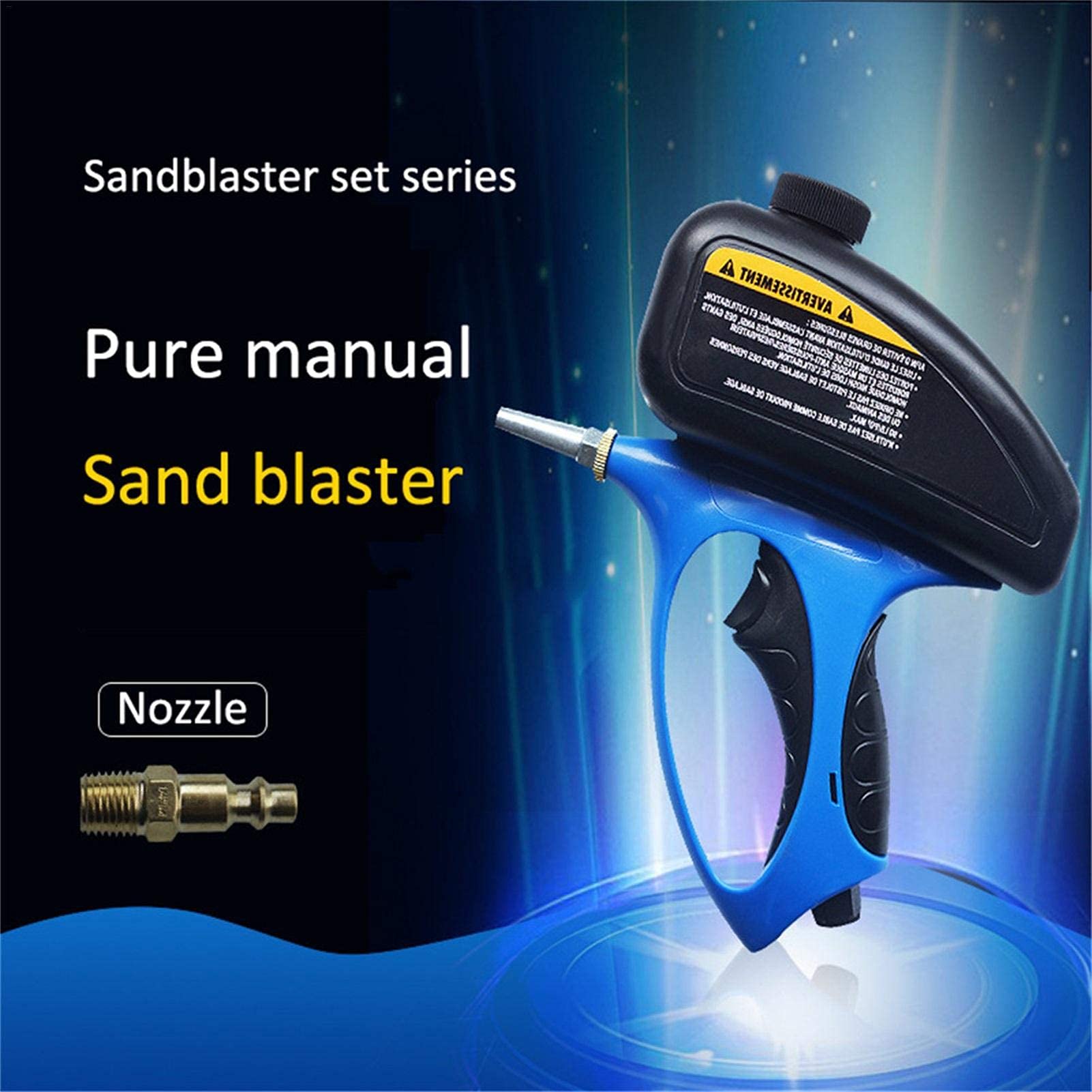 Portable Air Compressor Mini Hand Sandblaster Kit - Rust Removal & Surface Preparation Tool for Metal, Glass, Tombstone Cleaning | Compact Sandblasting Machine with Adjustable Nozzle | Ideal for DIY Projects, Auto Repair & Home Renovation