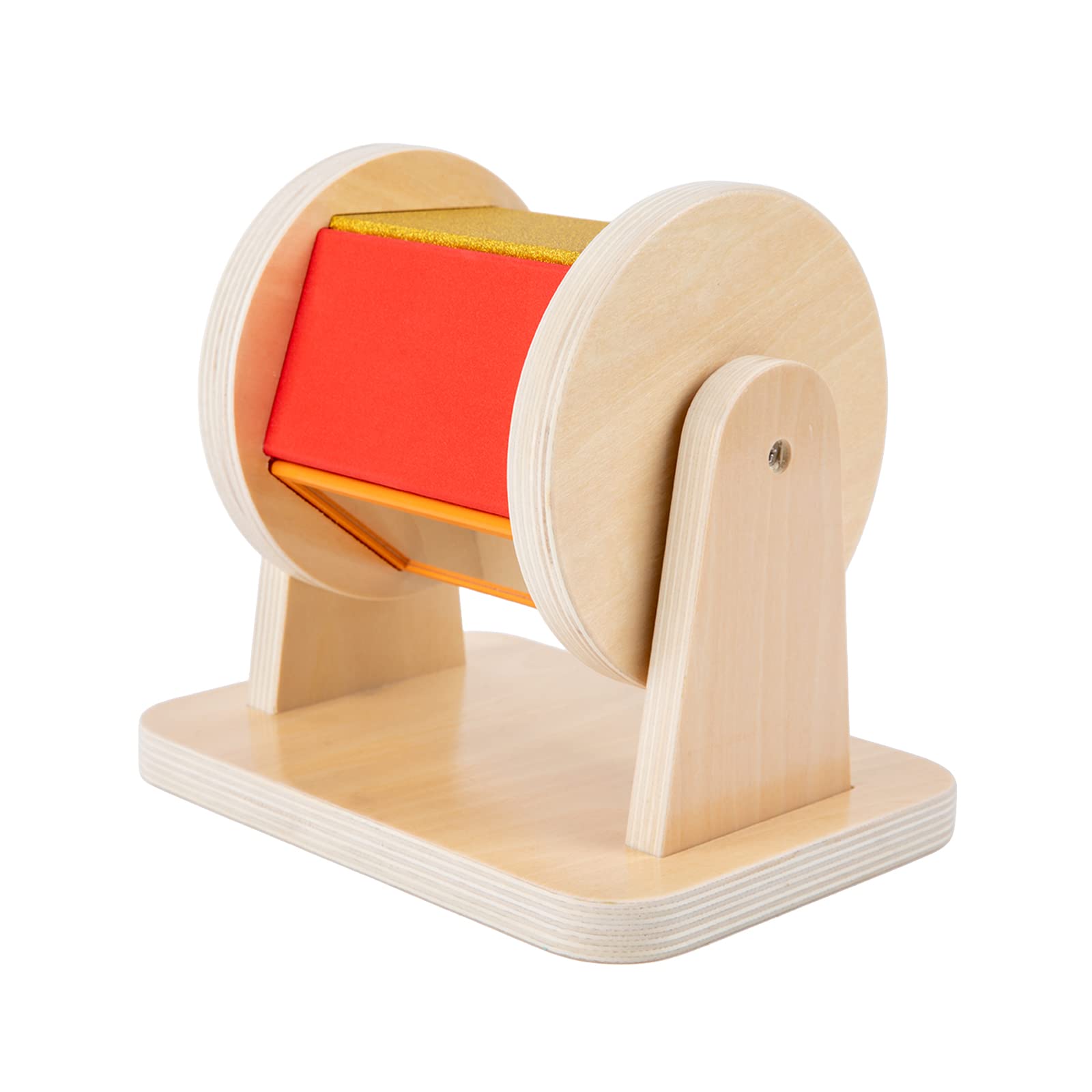 **Adena Montessori Spinning Drum Baby Toys - Wooden Rainbow Spinner for Babies 6-12 Months, Sensory Toddler Toy with Multiple Textures - Perfect Christmas Gift for Boys & Girls - Great for Early Learning & Playtime Fun**
