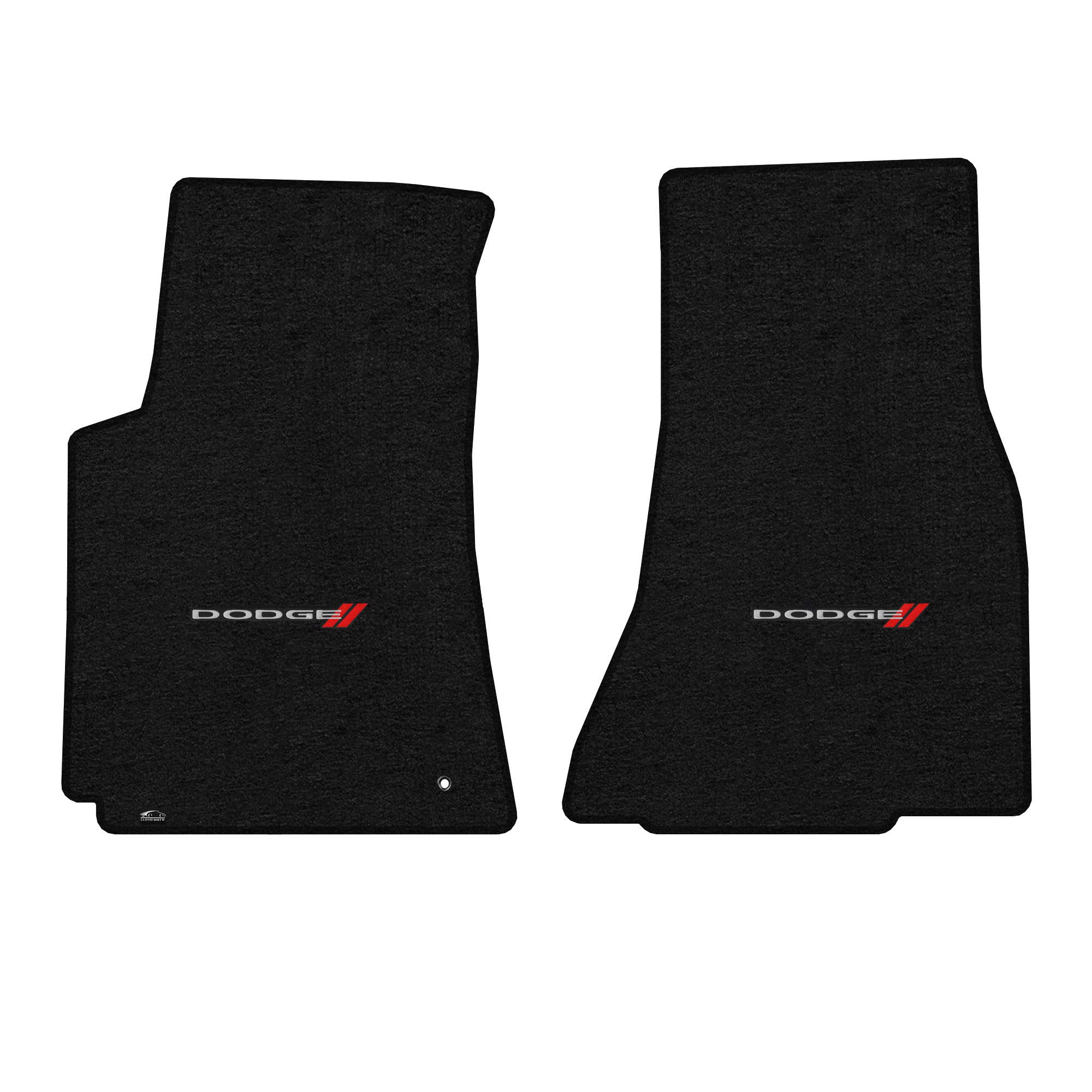 Premium Custom-Fit Carpeted Floor Mats for Dodge Challenger 2008-2010 - Luxury Car Floor Liners with Red Stripes (Charcoal, 2-Piece Set) | Perfect for Daily Commuting & Road Trips