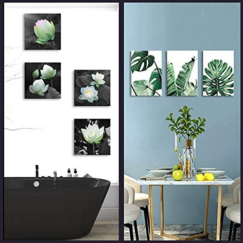 Modern Canvas Wall Art Set - 2-Piece Beach Themed Bathroom & Bedroom Decor (12x16in + 12x12in) - Perfect for Teen Girl Rooms, Christmas Gifts & Coastal Home Decor