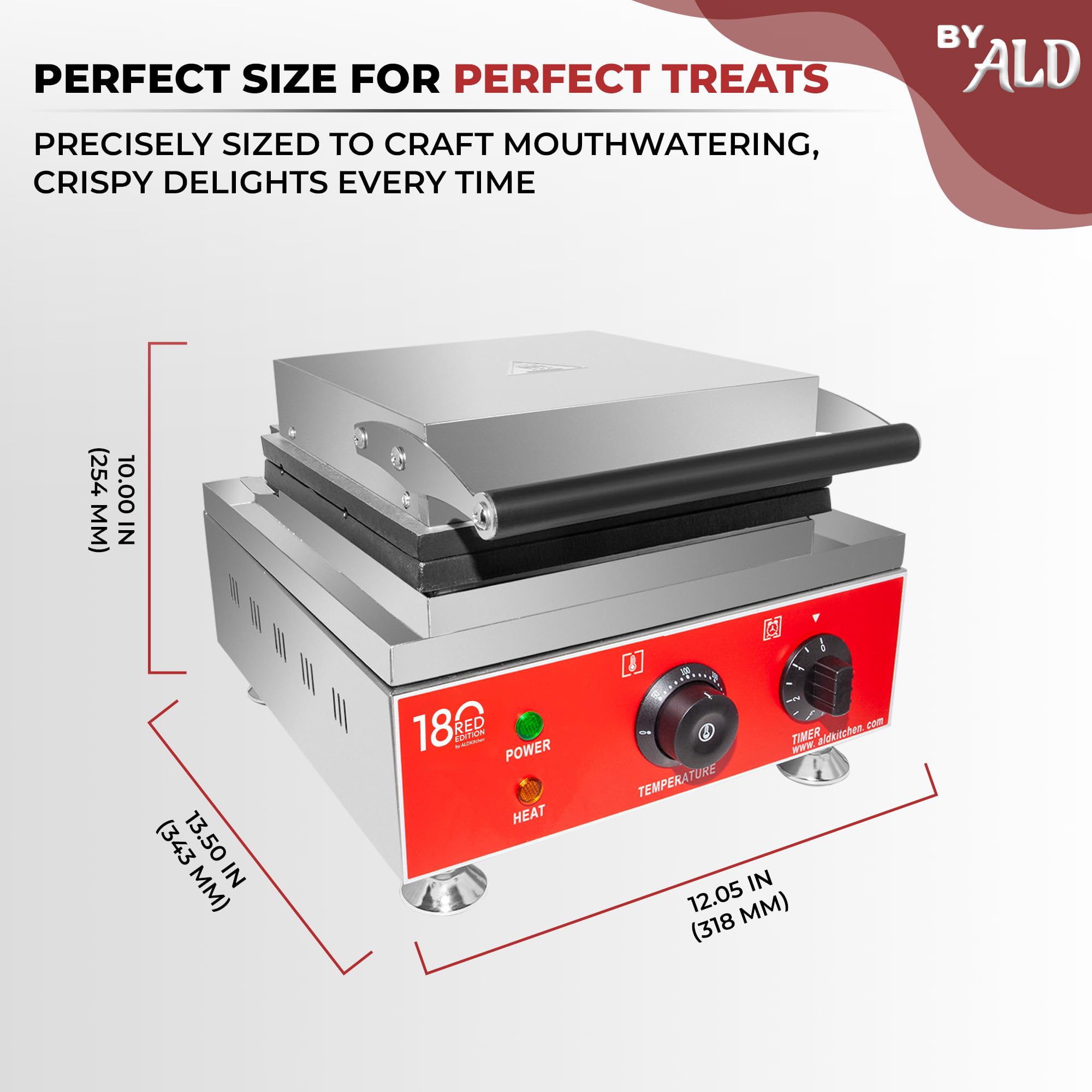Electric Waffle Stick Maker with Nonstick Plates - 110V Manual Waffle Iron for 4 Sticks - Perfect for Breakfast, Snacks, Parties & On-the-Go Treats