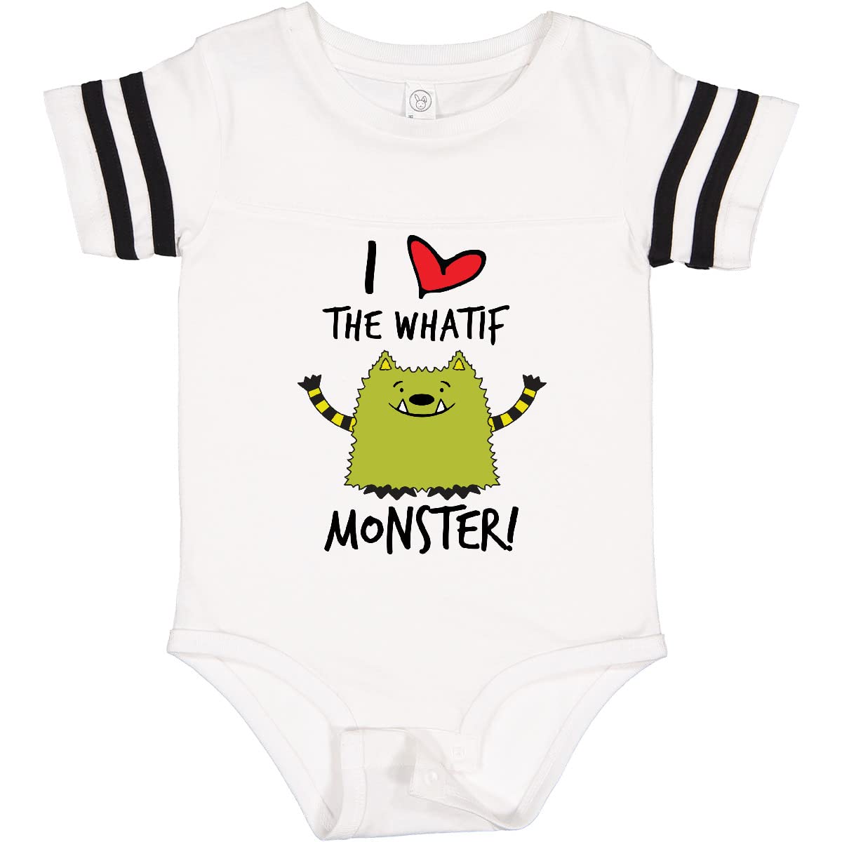 Inktastic I Love The Whatif Monster Baby Bodysuit - Cute Cartoon Graphic Onesie for Infants & Toddlers - Perfect for Playdates, Daycare & Family Photos - Michelle Nelson-Schmidt Design