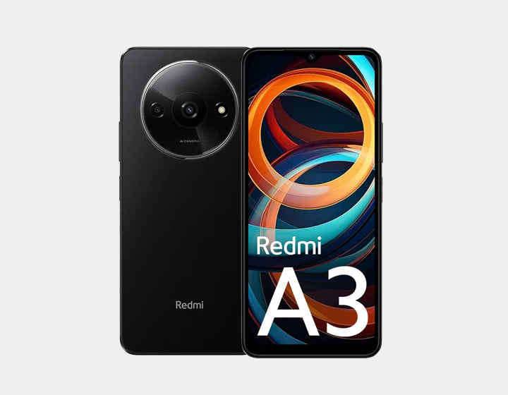 Xiaomi Redmi A3 4G Smartphone - 64GB ROM 3GB RAM, Dual SIM Unlocked GSM Phone (Black) - Perfect for Travel, Work & Everyday Use