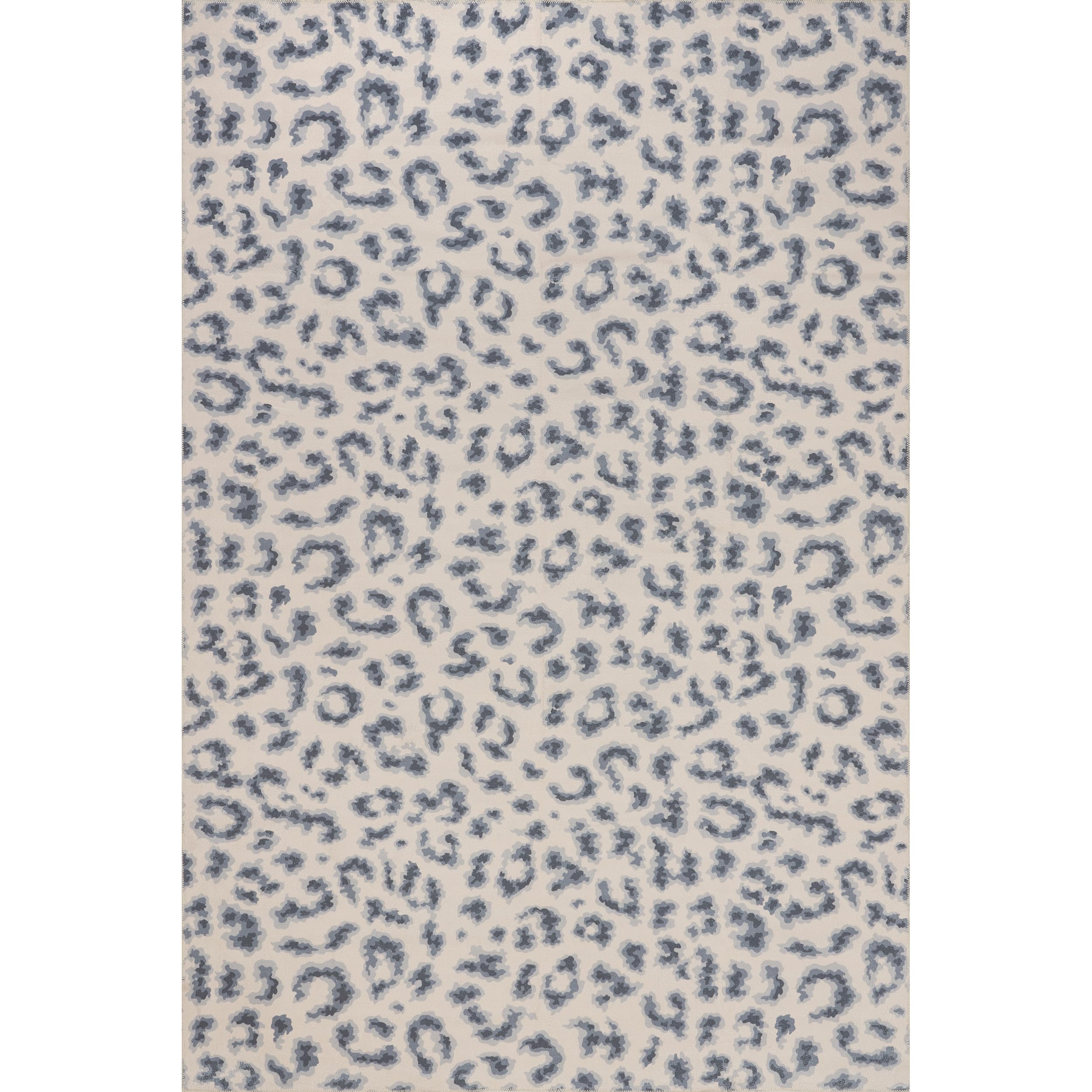 nuLOOM 8' Square SpinClean Machine Washable Stain-Resistant Area Rug with Non-Slip Backing - Low Profile Soft Carpet for Living Room, Bedroom, Dining Room - Mason Blue - Perfect for High Traffic Areas, Pet-Friendly & Easy Home Decor Upgrade