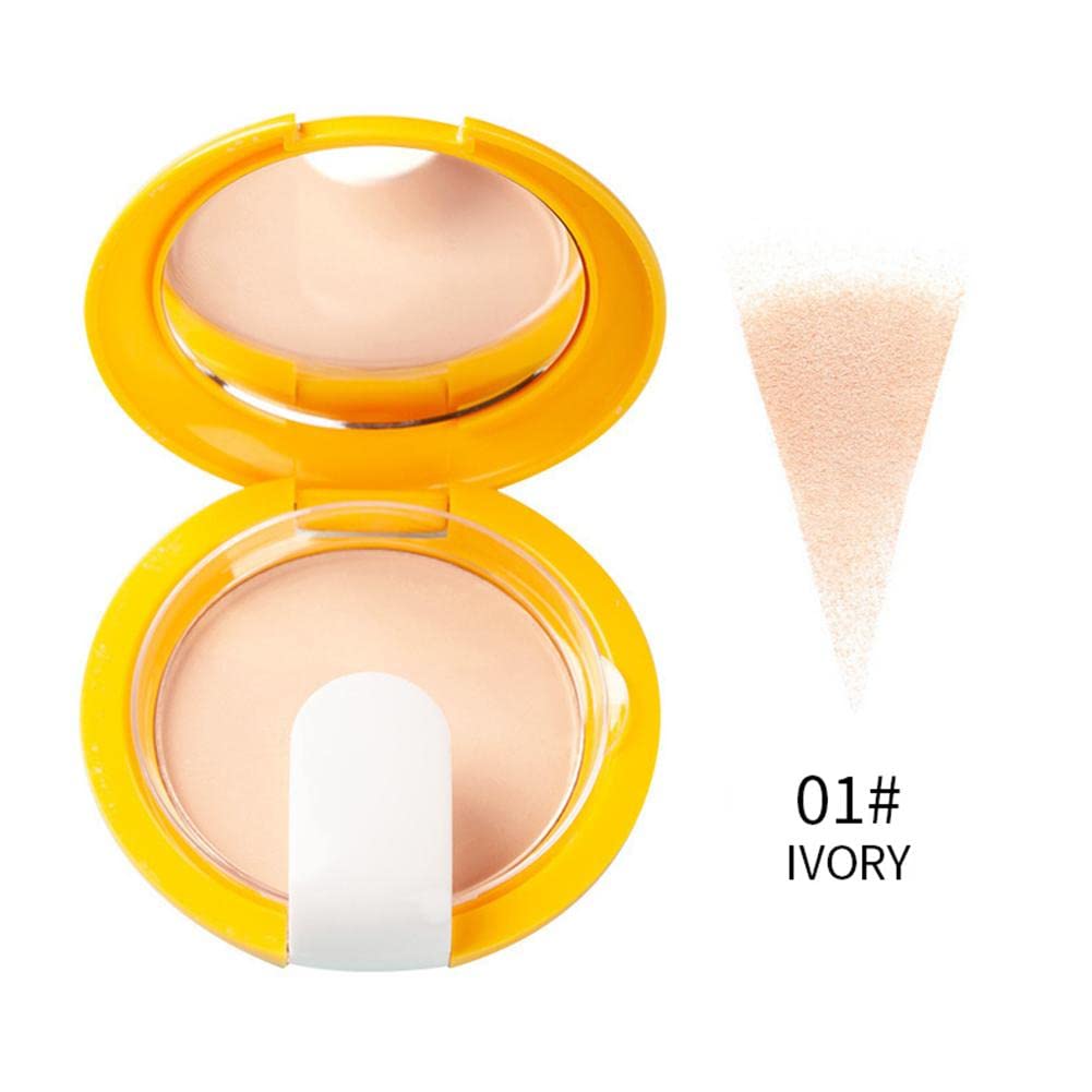 RJSQAQE Sunscreen Powder - Oil Control Long Lasting Pressed Face Powder with UV Protection & Whitening | Matte Makeup Foundation for Daily Sun Protection & Flawless Finish