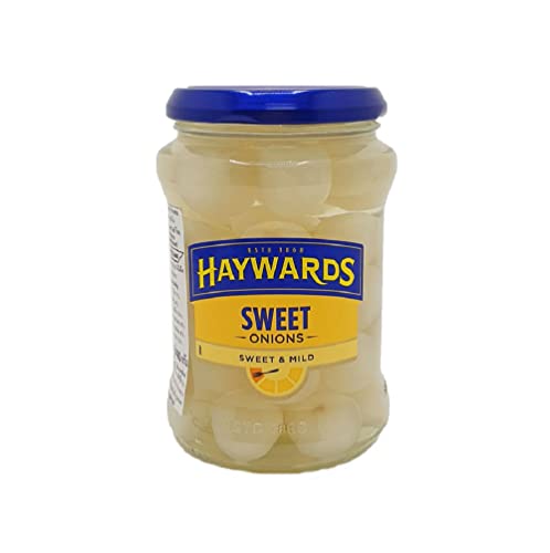 Haywards Traditional Pickled Onions 400g (14.1oz) - Crunchy Cocktail Onions for Martinis, Salads & Charcuterie Boards - Premium British Pickles for Gifts & Gourmet Cooking