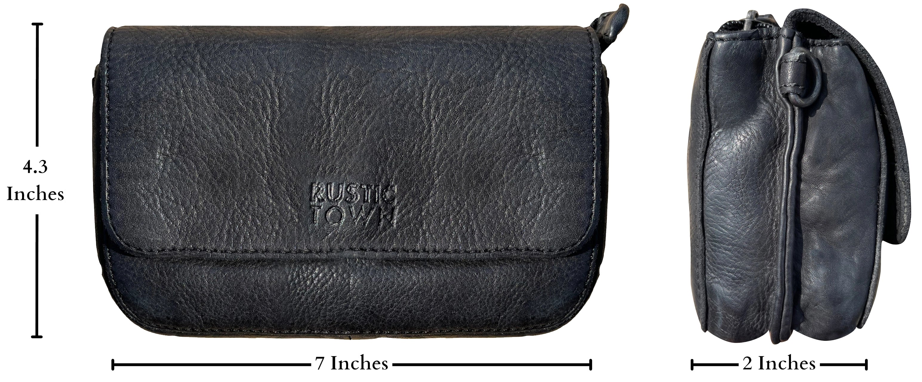 Women's Leather Wallet Travel Purse Waist Bag - Stylish Black Crossbody Fanny Pack for Travel, Hiking & Everyday Use