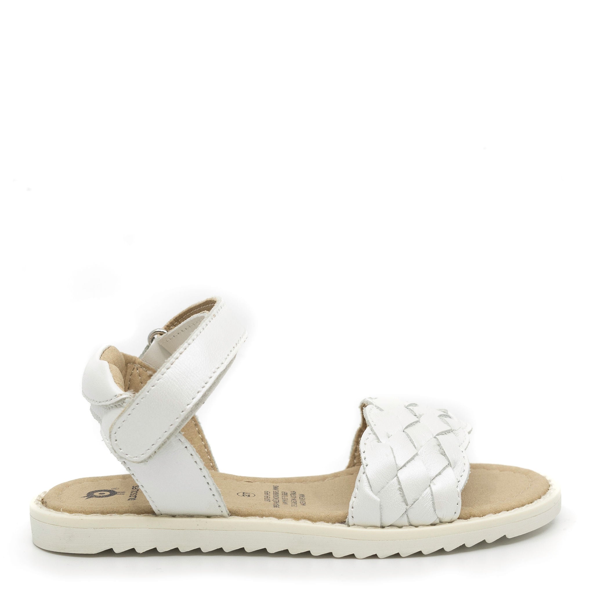 Old Soles White Braided Velcro Sandals for Kids - Comfortable & Stylish Summer Shoes for Beach, Pool & Outdoor Play