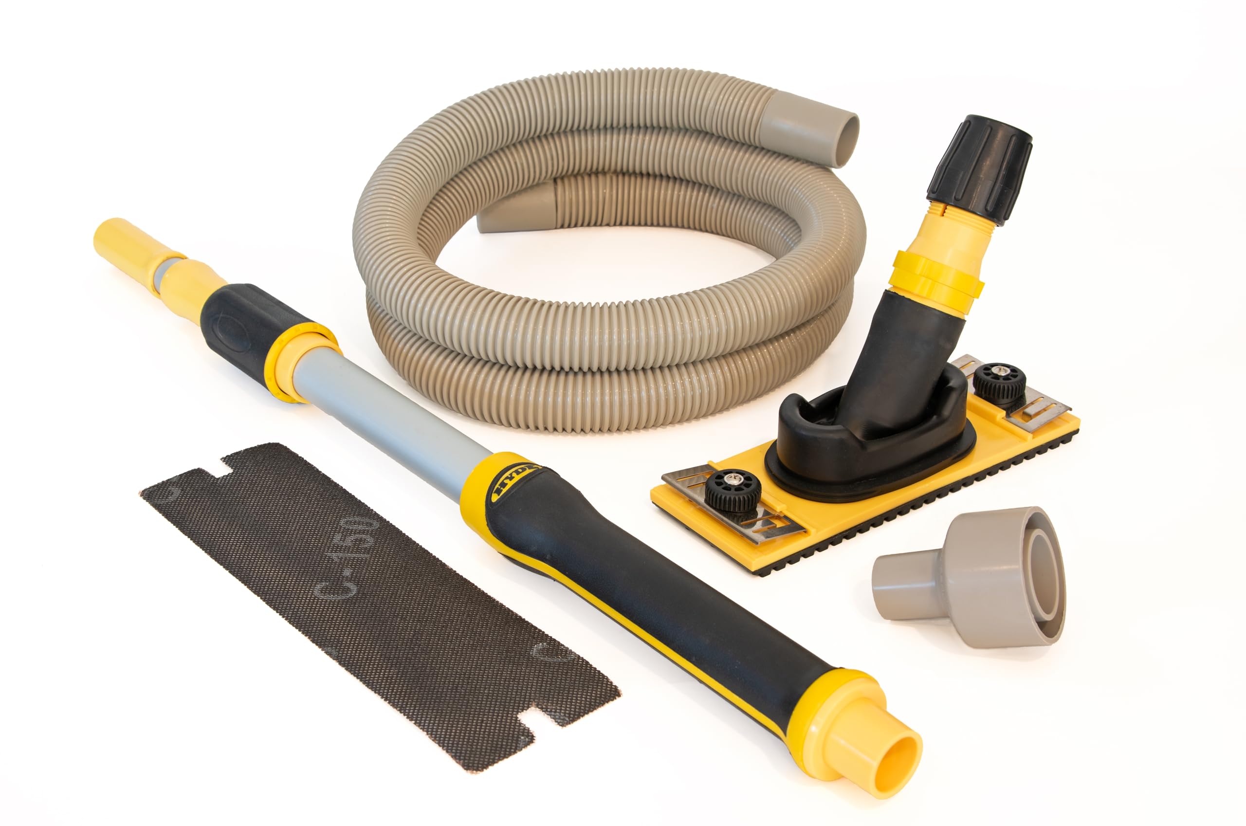 Hyde Tools 09175 Drywall Vacuum Sander - Silver & Gray Pole Sander for Dust-Free Drywall Sanding | Perfect for Home Renovation, Wall Repair, and Professional Construction Projects