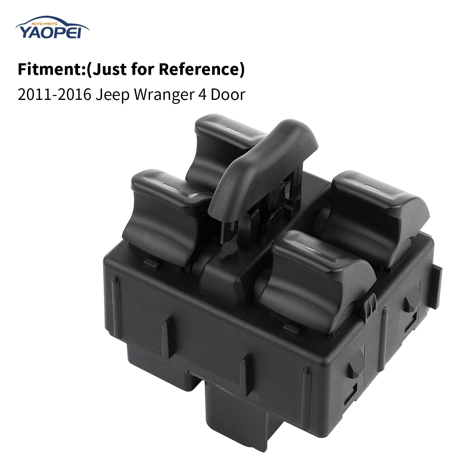 Jeep Wrangler Master Power Window Switch Replacement #68156217AA - Compatible with 2011-2016 Jeep Wrangler 4 Door (Front Left Driver Side, Dash Mounted) - Durable OEM Upgrade for Smooth Window Operation - Perfect for Off-Road Adventures & Daily Commuting