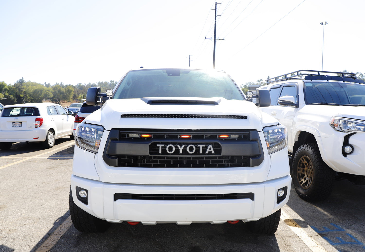 3PCS Amber LED Grille Running Light Kit Compatible with 2014-2021 Toyota Tundra TRD Pro - Durable Off-Road Lights for Enhanced Visibility & Style