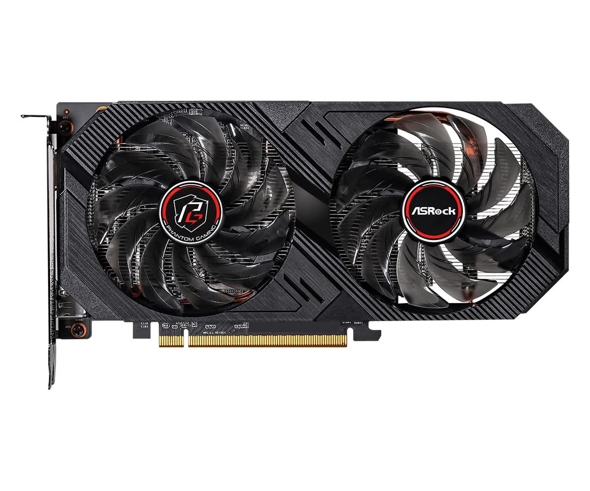ASRock Phantom Gaming RX 6500 XT 8GB GDDR6 OC Edition Graphics Card - AMD Radeon RX 6500 XT for Gaming PC, VR & 4K Video Editing - High Performance GPU for eSports, Streaming & Content Creation