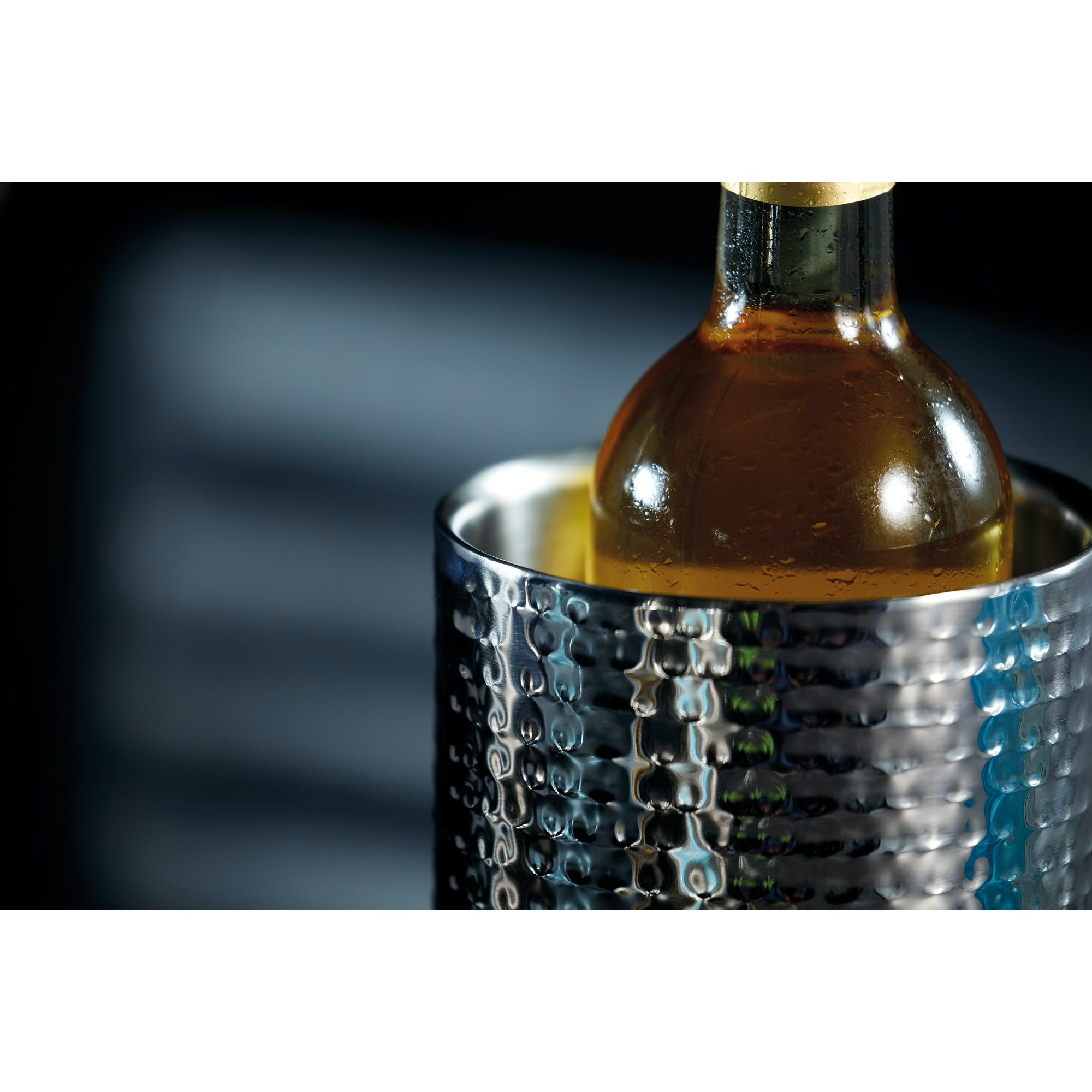 Premium Stainless Steel Ice Bucket with Hammered Finish - Perfect for Cocktails, Wine Chilling, and Party Entertaining