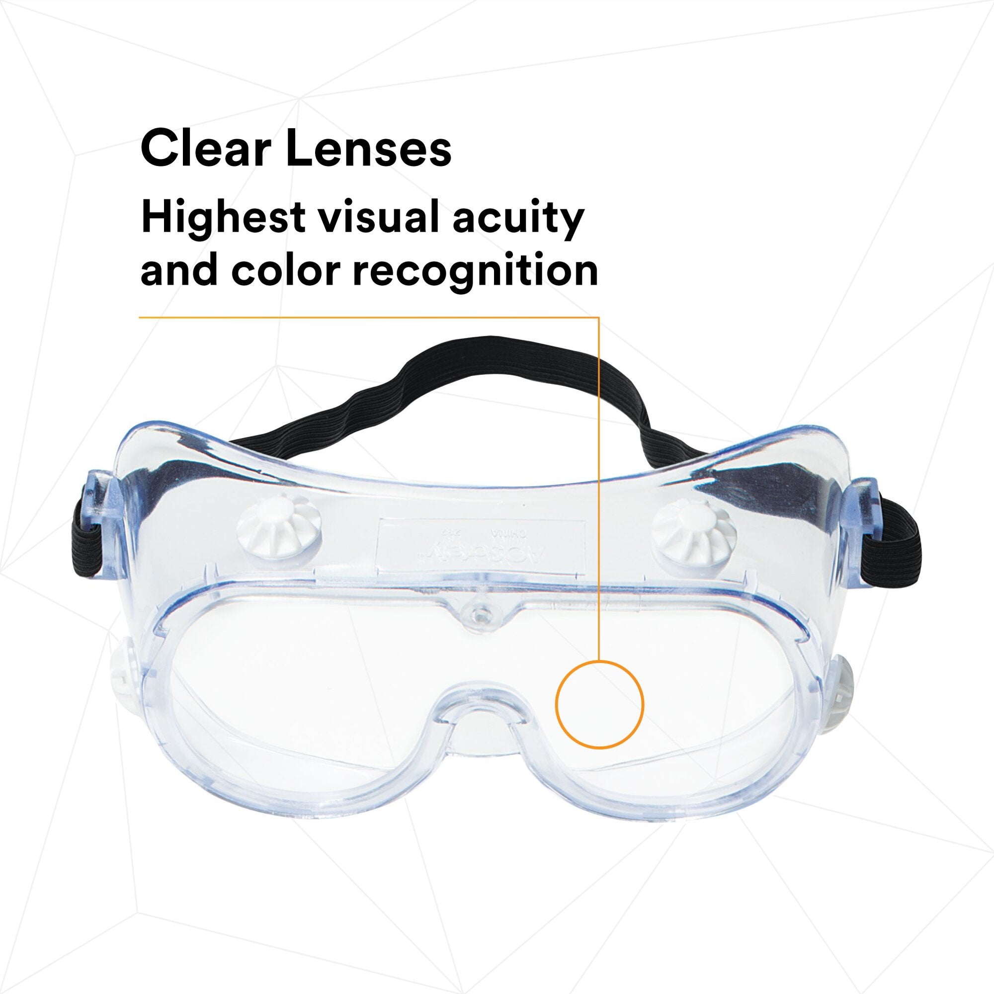 3M 334 Splash Safety Goggles - Anti-Fog, Clear Lens (10-Pack) - Perfect for Lab Work, Construction & Chemical Handling