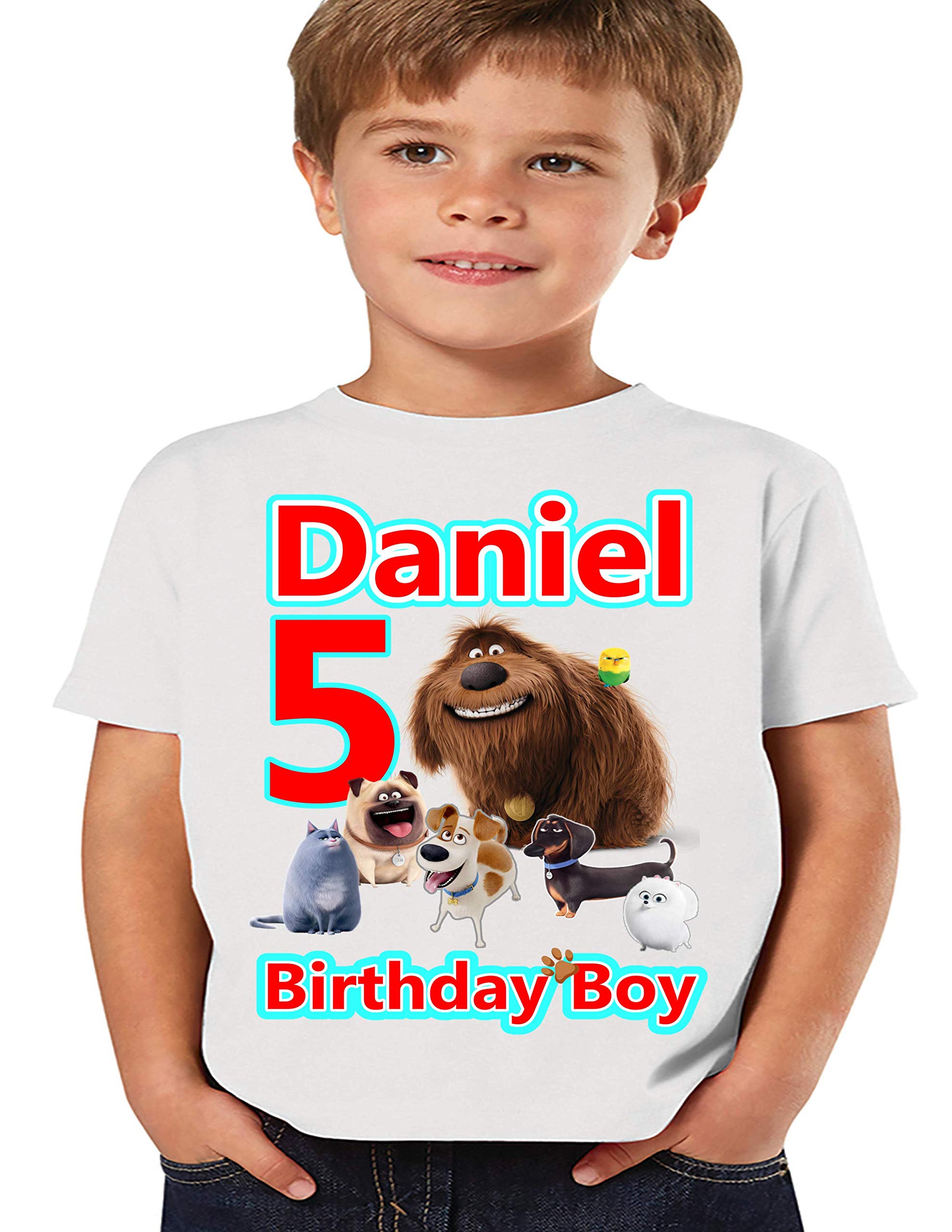 Personalized Birthday Shirt for Pets - Custom Name & Age Printed Dog Birthday Party Outfit | Perfect for Dog Birthday Celebrations, Pet Parties & Special Occasions