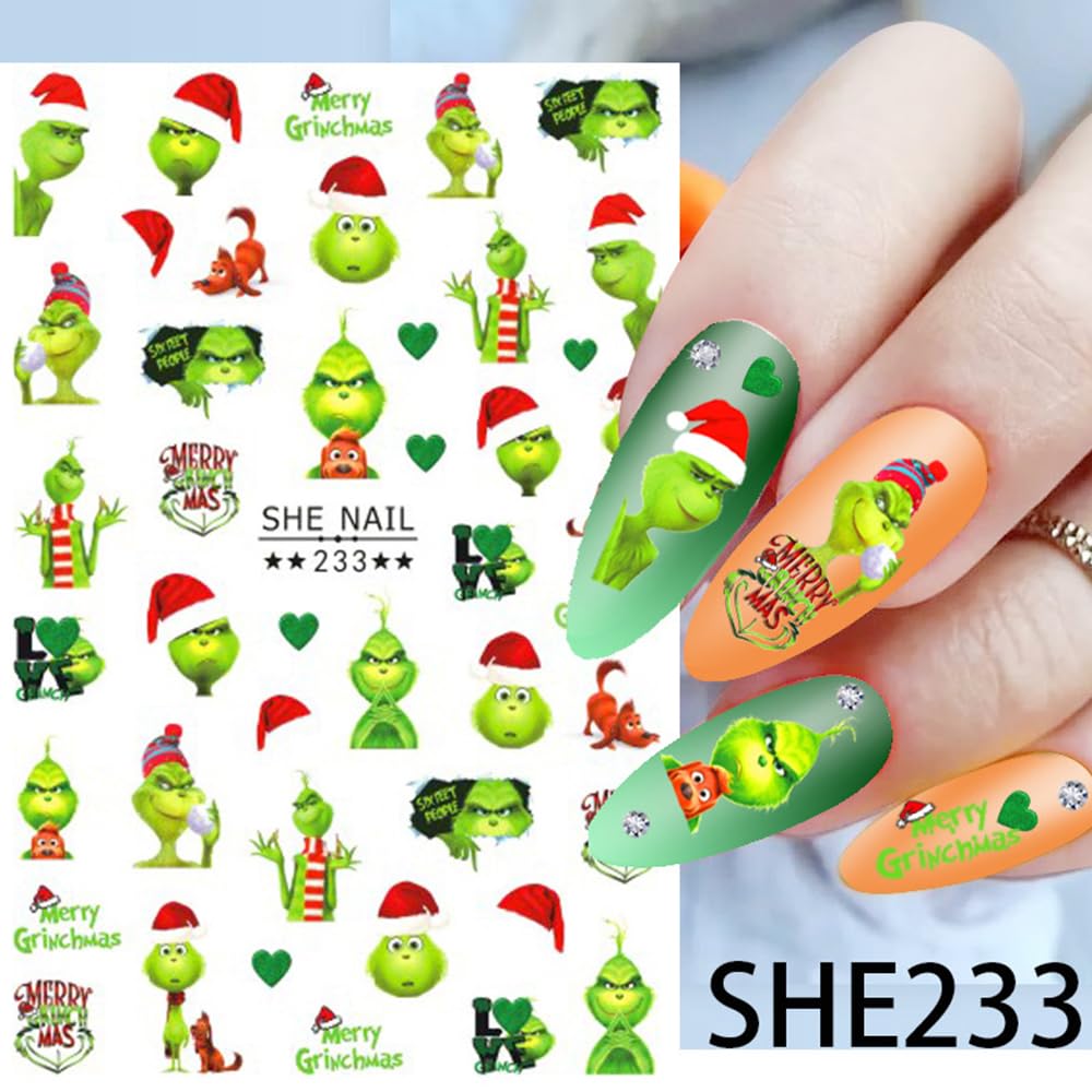Christmas Nail Art Stickers - 3D Holiday Designs for Women | Party & Gift