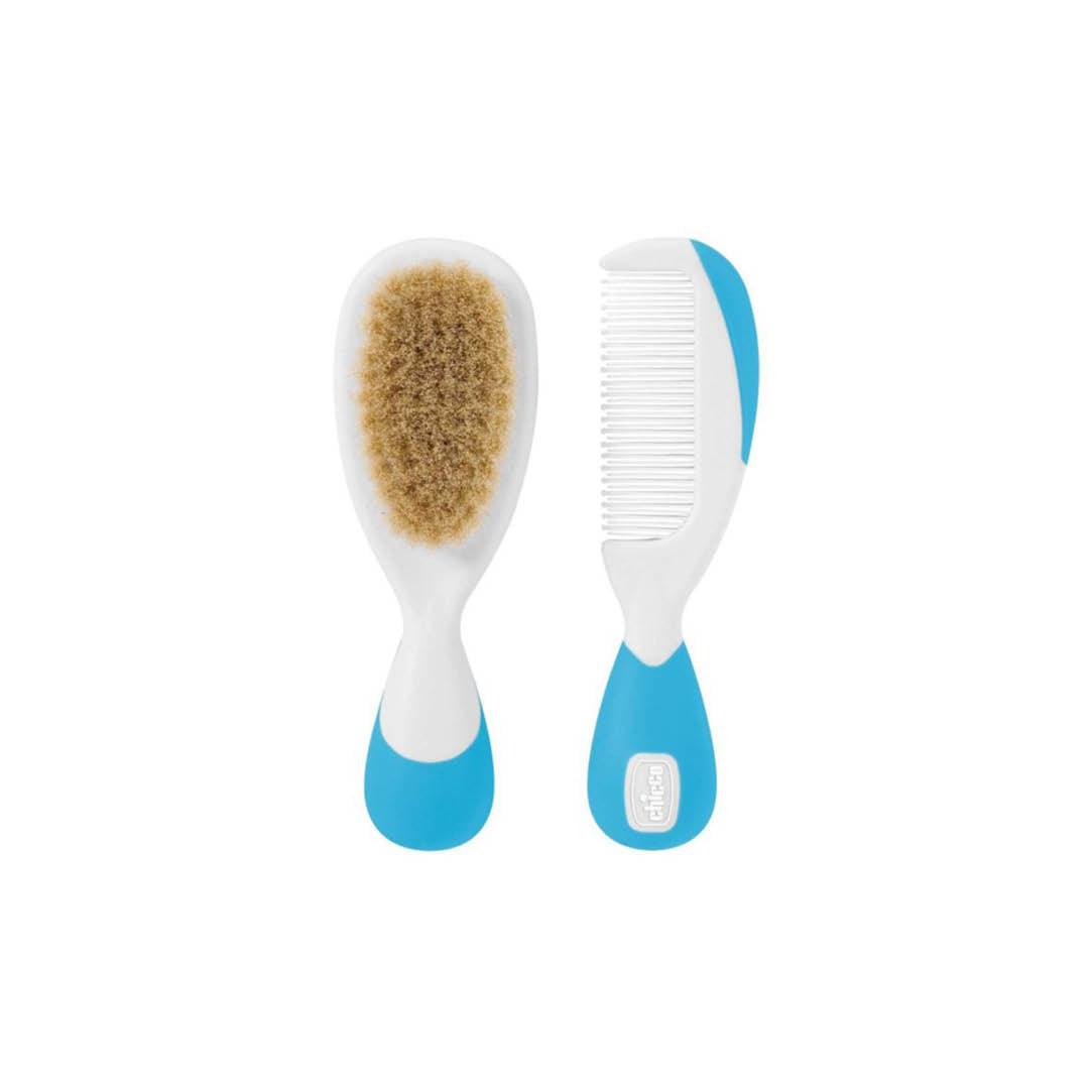 Blue Hair Brush & Comb Set for Men & Women - Detangling, Styling & Smoothing - Perfect for Home, Travel & Salon Use