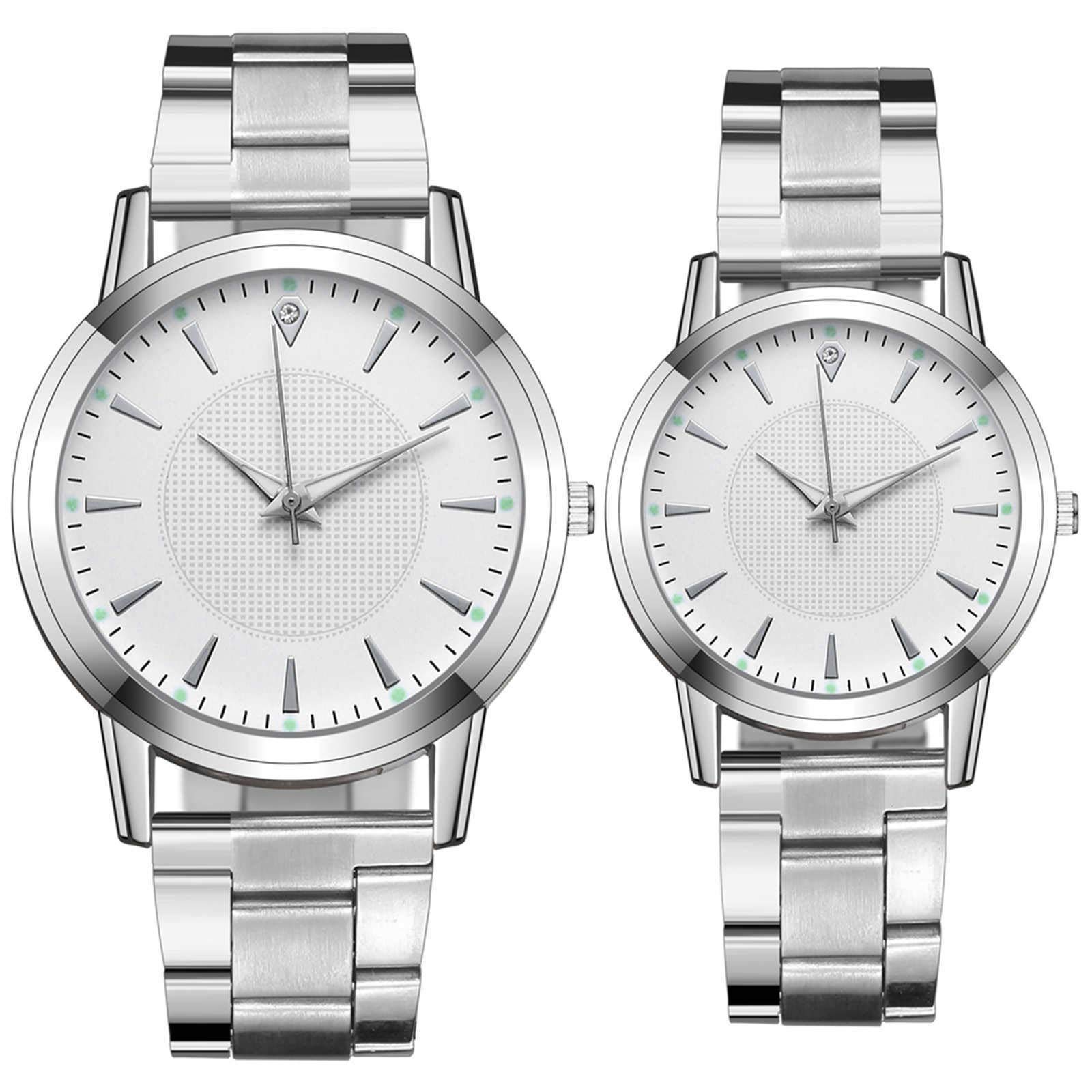 Luxury Quartz Stainless Steel Women's Watch Set - 2PCS Elegant Black Bracelet Watches with Durable Band | Perfect for Office, Party & Everyday Wear