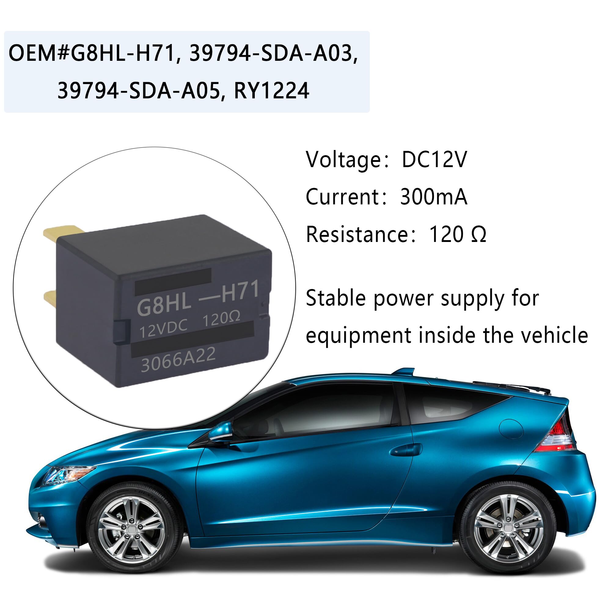 2PCS 12V 4 Pin Automotive Relay OEM#G8HL-H71 39794-SDA-A03 - Compatible with Honda Accord, Civic, Odyssey, CR-V | Professional Car AC Relay Replacement for Electrical System Repair & Maintenance