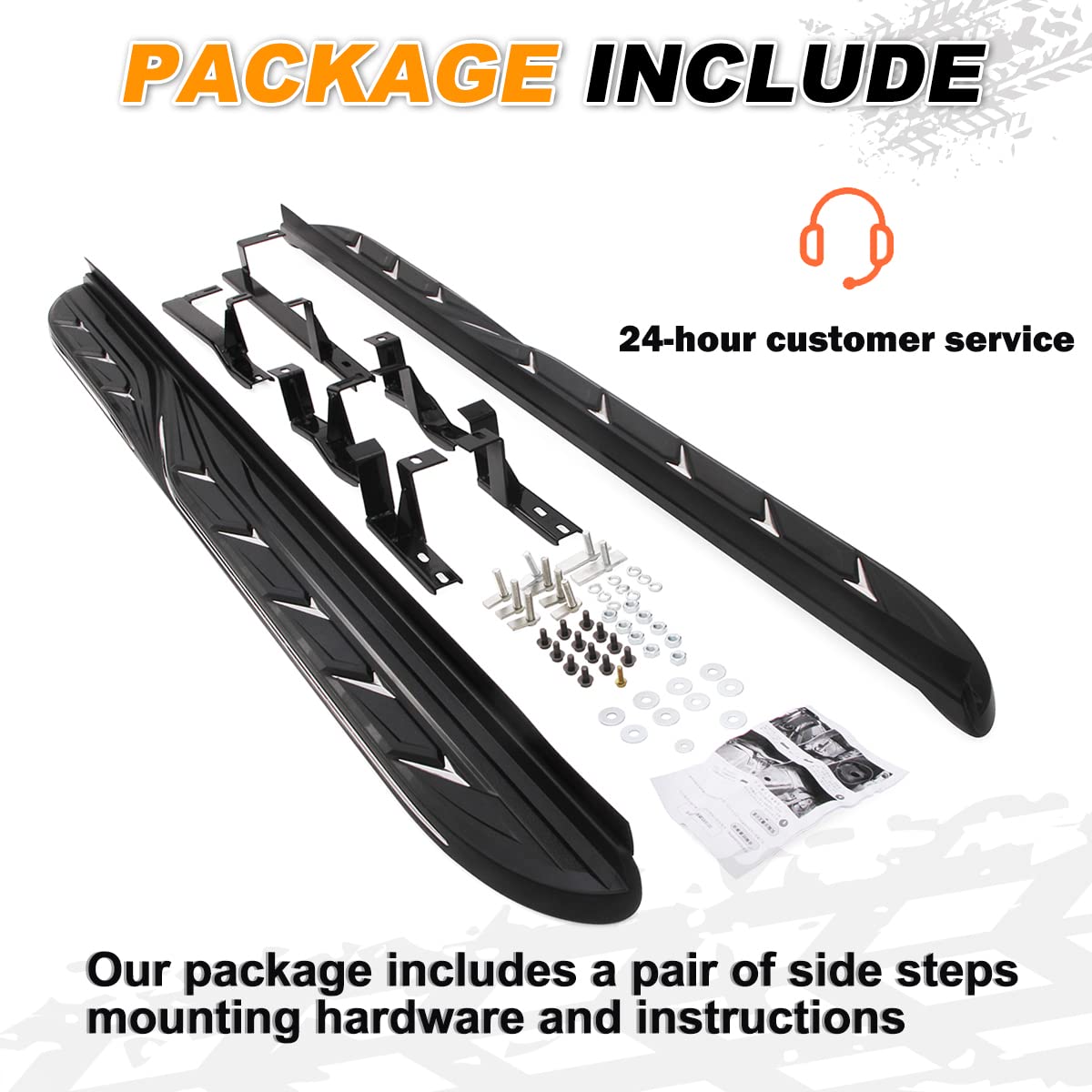 Snailfly Running Boards Side Step Compatible with Lexus RX350 RX350L RX450h RX450hL 2016-2022 - Durable Aluminum Alloy Nerf Bars for Off-Road & Daily Driving Protection