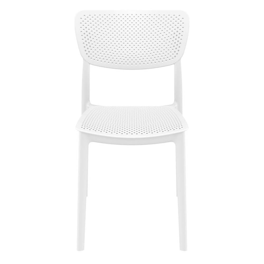 Compamia Lucy Modern Dining Chairs Set of 2 - White Finish Upholstered Side Chairs for Kitchen, Dining Room & Office - Comfortable & Stylish Seating Solution