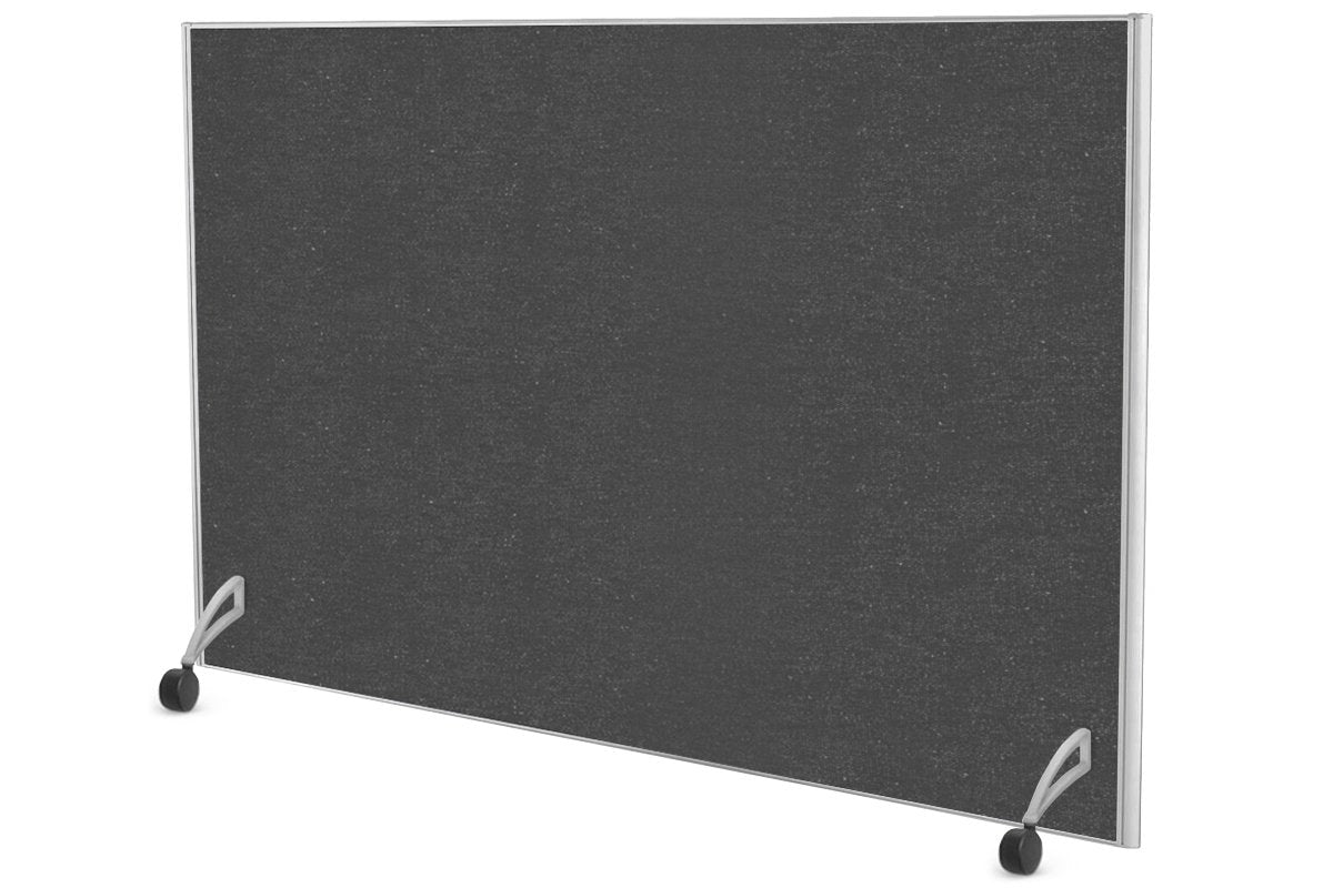 Freestanding Office Partition Screen with Fabric Panel & White Frame - 1200H x 1600W - Privacy Divider for Workspace, Conference Room, or Home Office