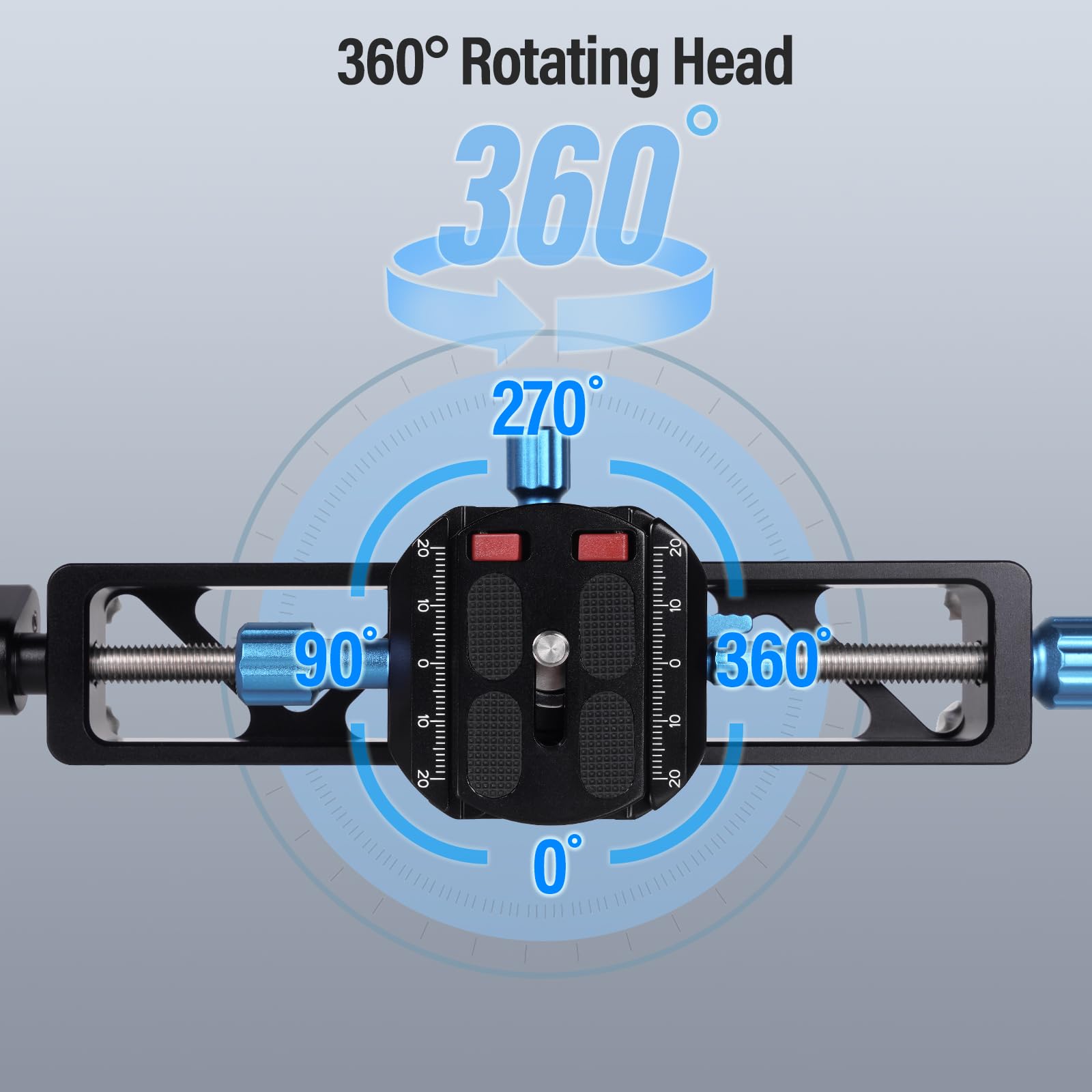 SIRUI MS18 180mm Macro Focus Rail with 360° Rotating Clamp & Arca-Swiss QR Plate - Heavy Duty 10KG Load Capacity for DSLR Cameras & Tripods - Perfect for Macro Photography, Product Shooting & Studio Work
