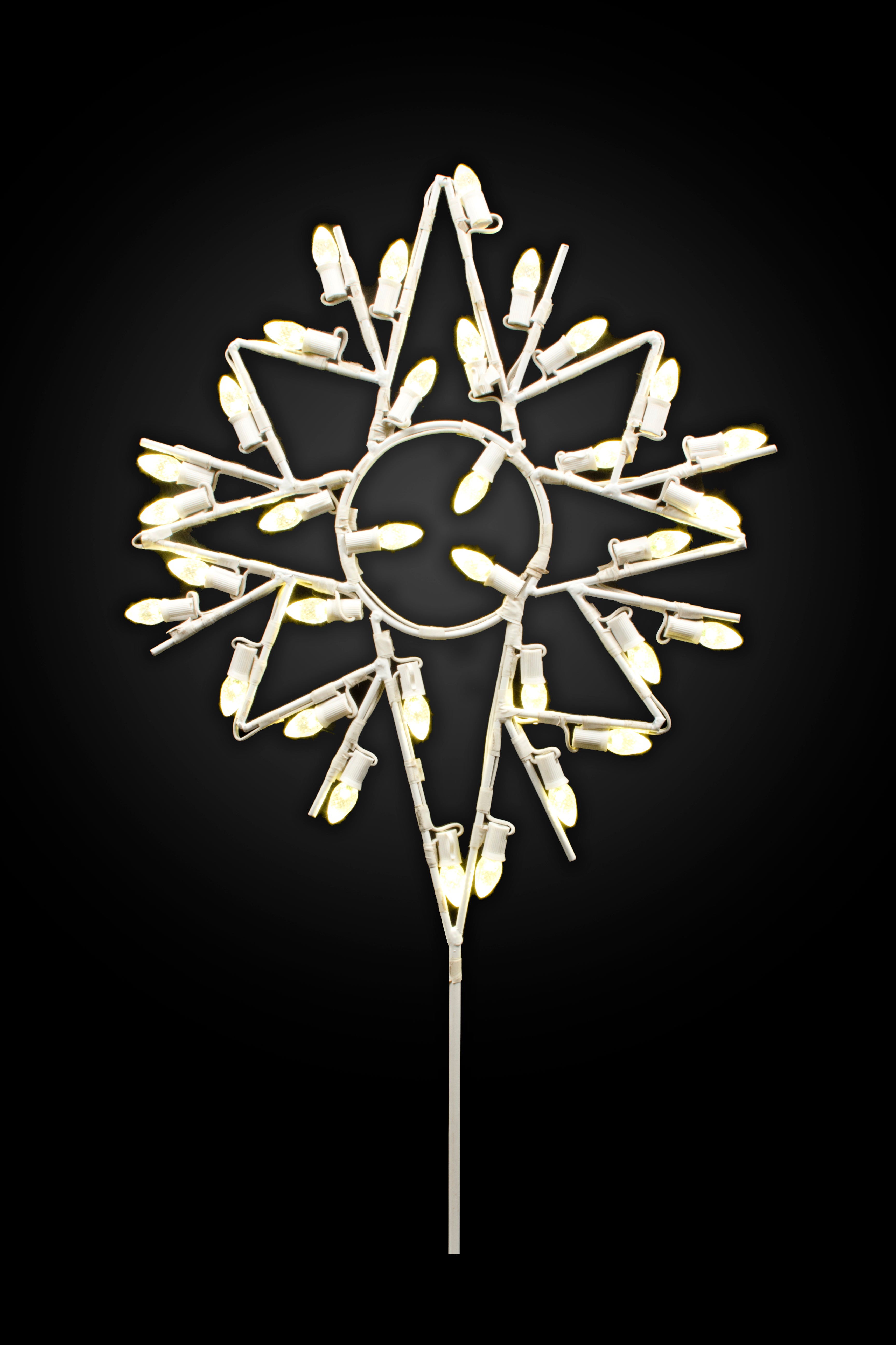 5' Bethlehem Star Tree Topper with Warm White LED Lights - Perfect for Christmas Tree Decorations & Holiday Home Decor