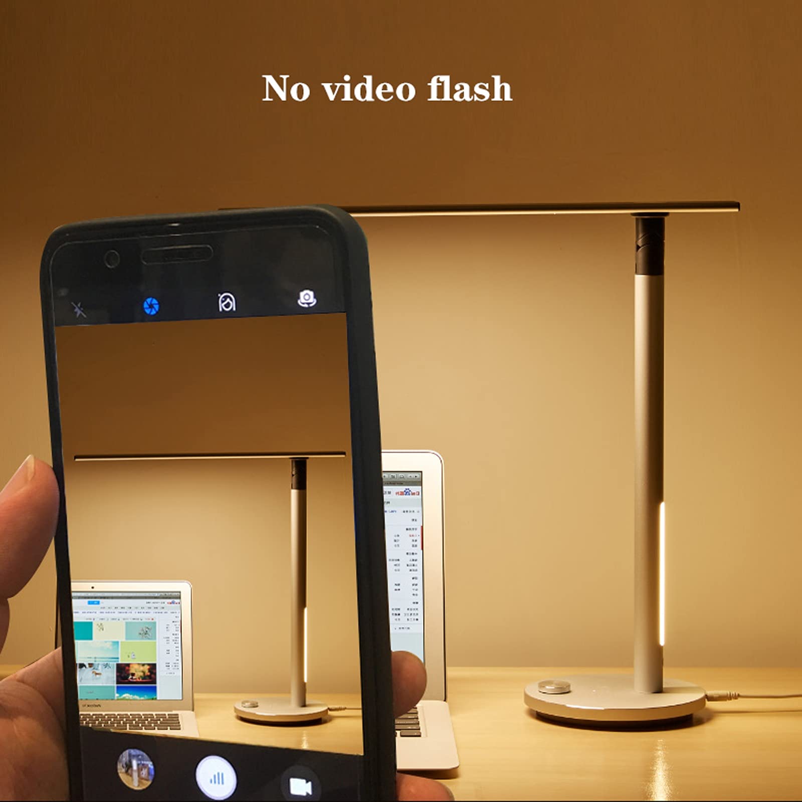Adjustable LED Desk Lamp with Dimmable Knob - 12W Bright Foldable Reading Light for Home Office, Study & Bedroom - Dual Light Source Table Lamp in Gold (Perfect for Night Reading, Work & Relaxation)