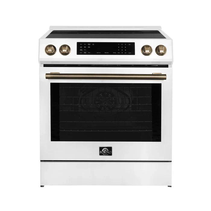 Forno Espresso Donatello 30 Inch Slide-In Induction Range with 5 Burners - FFSIN0905 | Energy Efficient Electric Stove for Modern Kitchens | Perfect for Baking, Cooking & Entertaining
