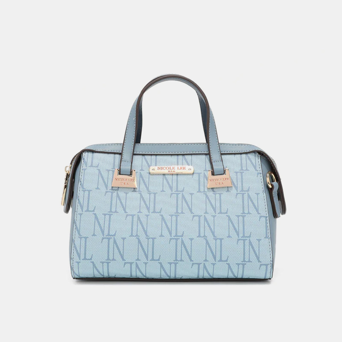 Nicole Lee USA 3-Piece Letter Print Textured Handbag Set - Stylish Tote, Crossbody & Clutch for Women | Perfect for Work, Travel & Daily Use