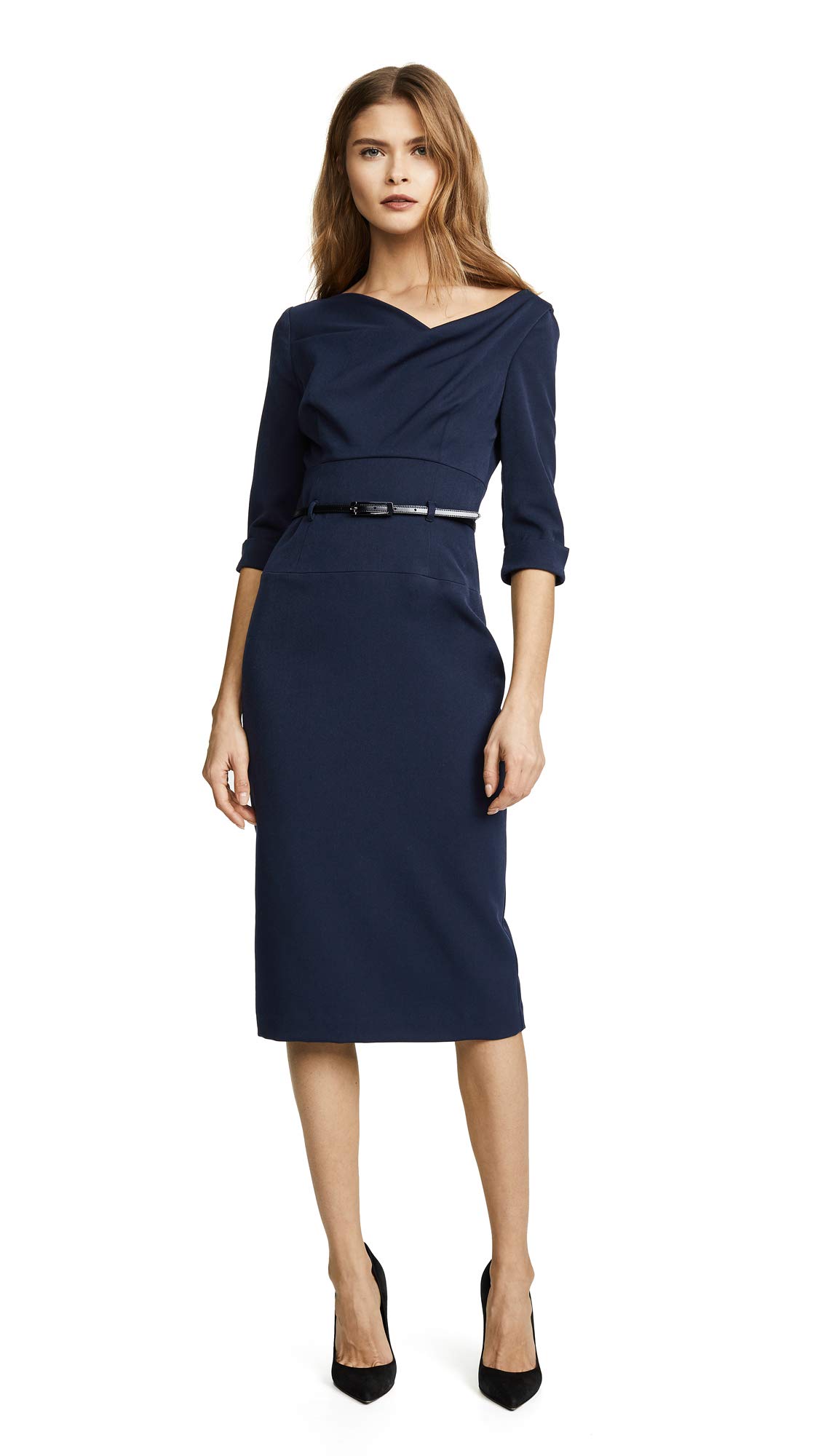 Black Halo Women's 3/4 Sleeve Jackie O Dress - Elegant Office & Cocktail Party Attire for Professional Women