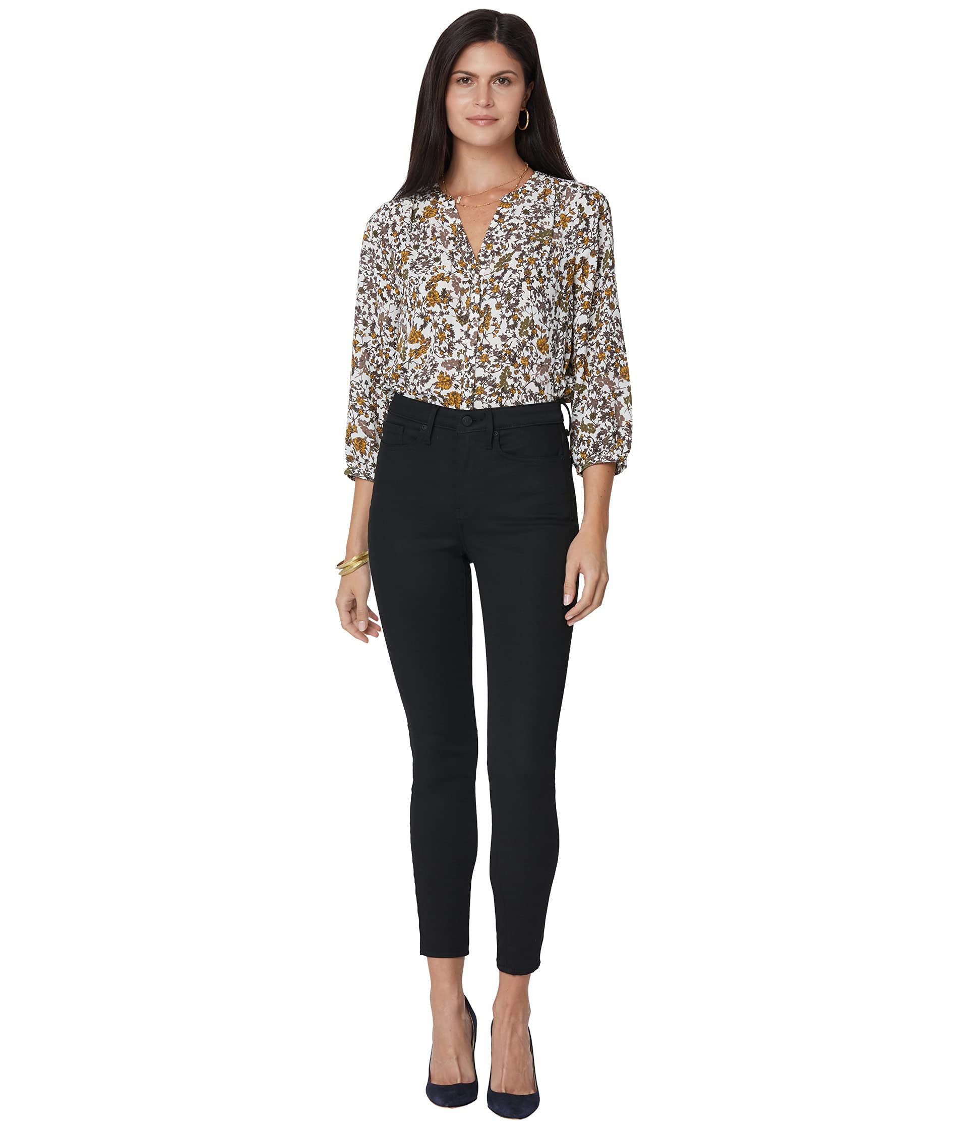 NYDJ High-Rise Ami Skinny Jeans for Women - Black Stretch Denim Pants, Slim Fit & Comfortable - Perfect for Work, Casual Wear & Night Out
