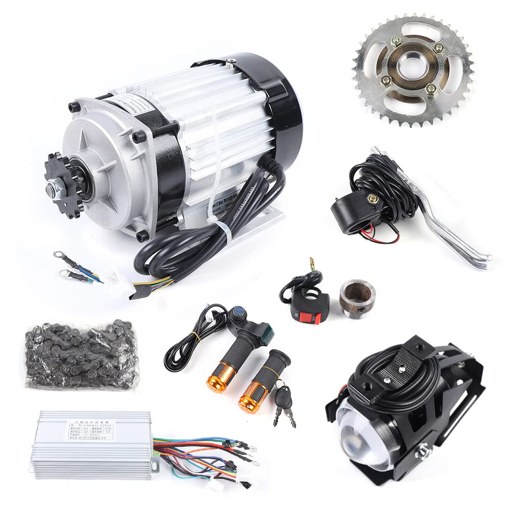 48V 500W Brushless DC Electric Motor Kit with Chain Wheel & Gear Reduction - Single-Phase Electric Tricycle Conversion for Rickshaw, Cargo & Utility Trikes - Perfect for Engine Upgrades & Eco-Friendly Transportation
