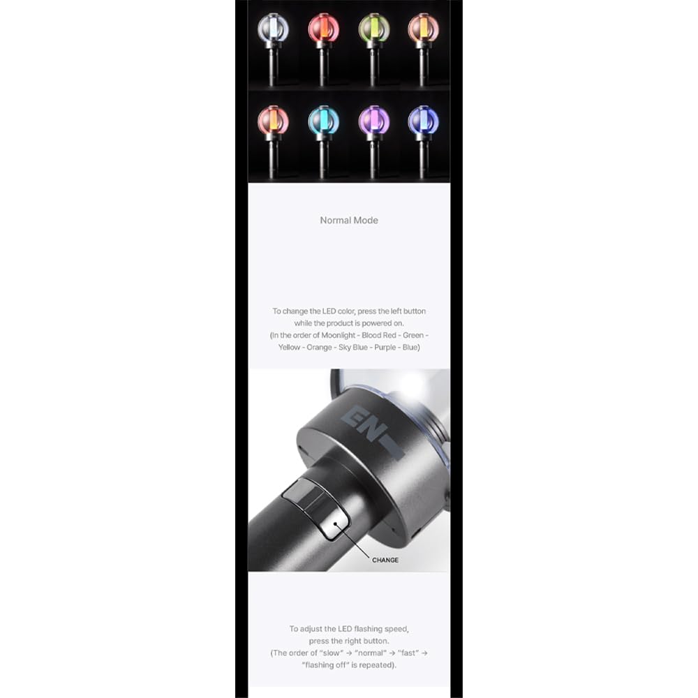 ENHYPEN Official Lightstick Ver.2 - K-Pop Concert Fan Light with Free Transparent Photocard Gift | Perfect for Concerts, Fan Meetings & K-Pop Collections