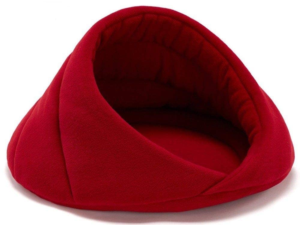 Warm Fleece Pet Bed for Cats & Small Dogs - Soft Winter Nest, Kennel Sofa, Sleeping Bag & Cozy Cave House (Large) - Perfect for Indoor Use & Cold Weather Comfort
