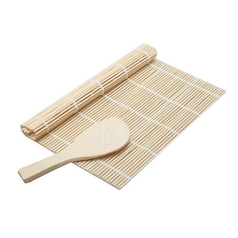 Cabilock DIY Sushi Maker Kit - Bamboo Sushi Rolling Mat & Rice Paddle - Complete Homemade Sushi Making Set for Beginners - Perfect for Parties, Family Cooking & Japanese Cuisine Lovers
