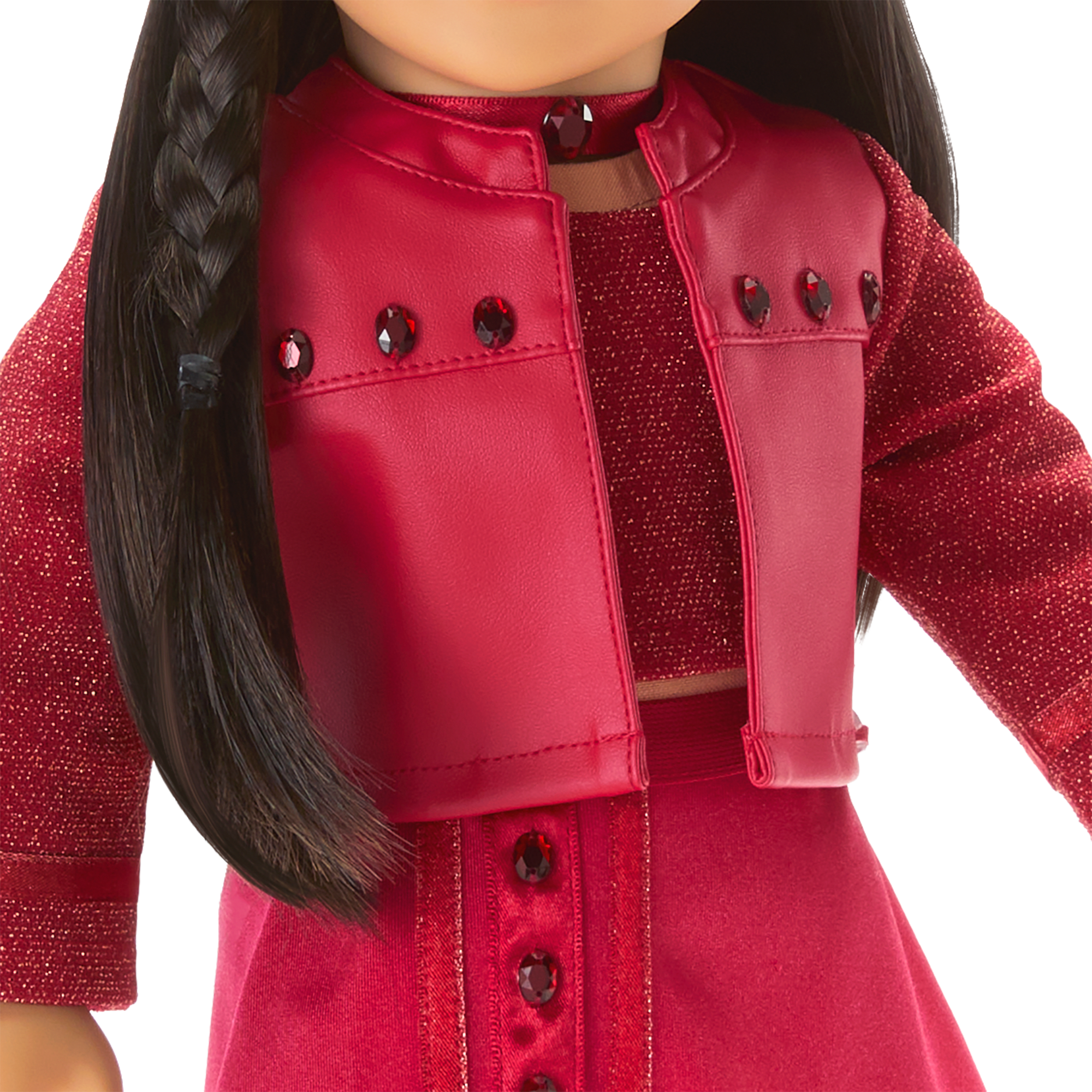 18 Inch Doll Outfit - January Gorgeous Garnet Dress for American Girl Dolls | Perfect for Birthday Gifts & Tea Party Play
