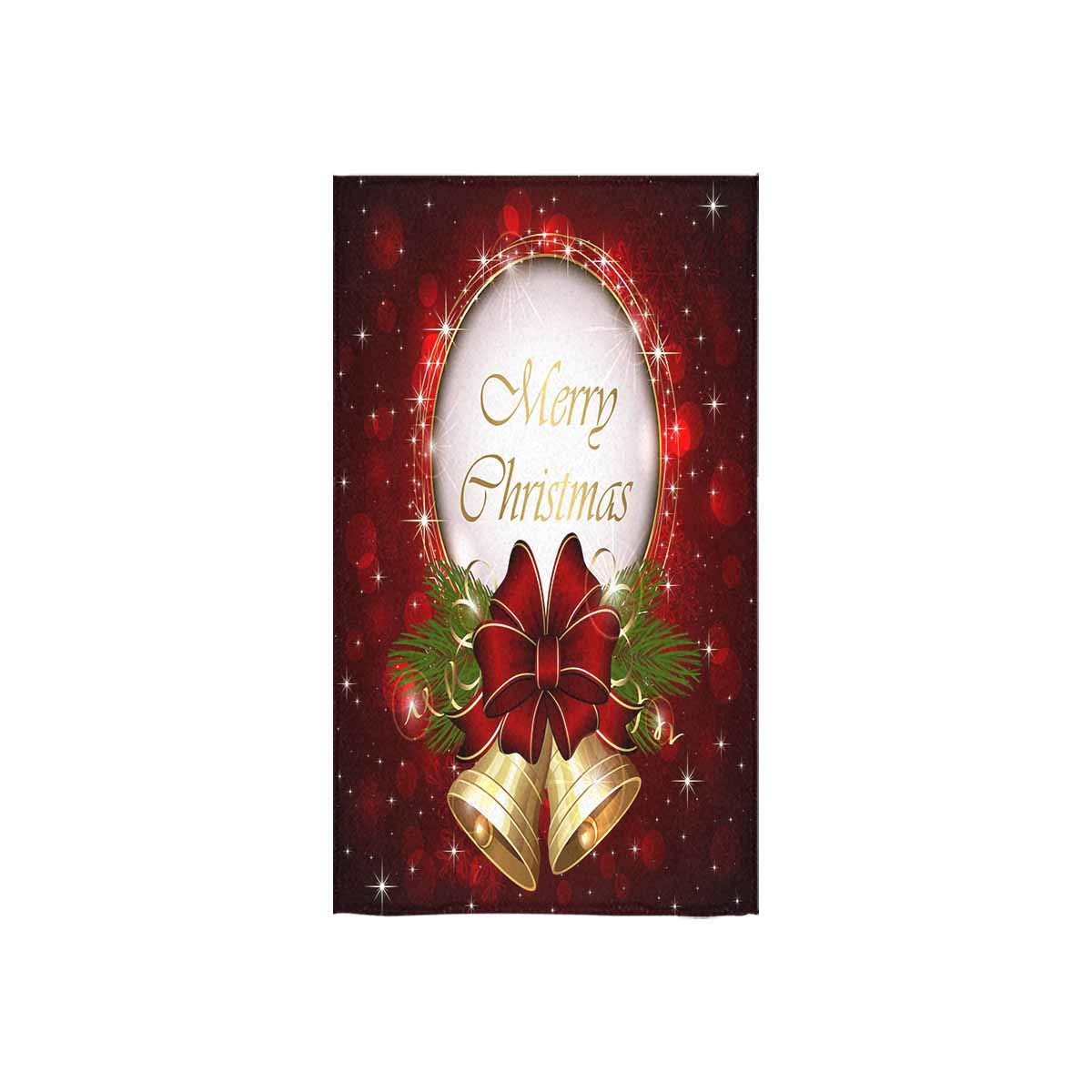 InterestPrint Christmas Bells Snowflakes Hand Towels - 16x28 Inch Holiday Bath Towels for Home, Travel & Gift Giving | Festive Kitchen, Bathroom & Guest Use