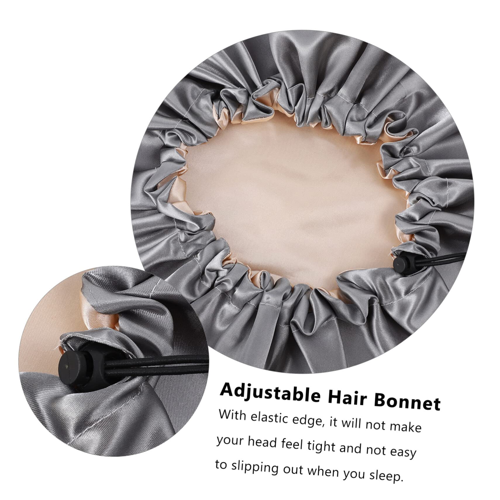 FRCOLOR Unisex Hair Bonnet for Sleeping - Soft Elastic Hair Loss Protection Cap for Women & Men - Styling Headscarf for Bathing, Showering & Night Care - Perfect for Natural Hair, Braids & Locs Protection
