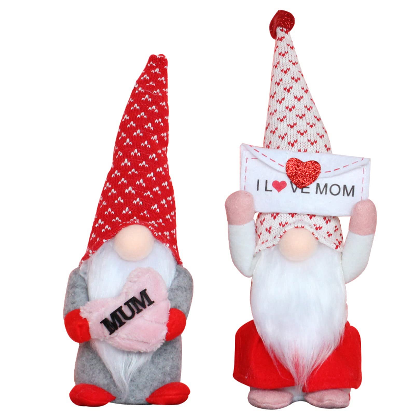 White Faceless Knot Doll Ornament - Mothers Day Gift & Home Decor for Desktop