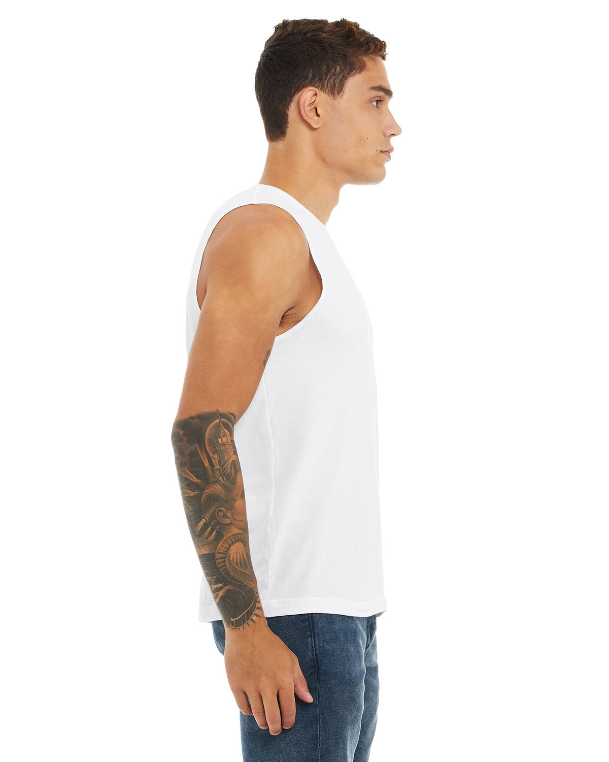 Bella + Canvas 3483 Unisex Jersey Muscle Tank - Soft Cotton Relaxed Fit for Men & Women - Perfect for Gym, Yoga, Running & Summer Outfits