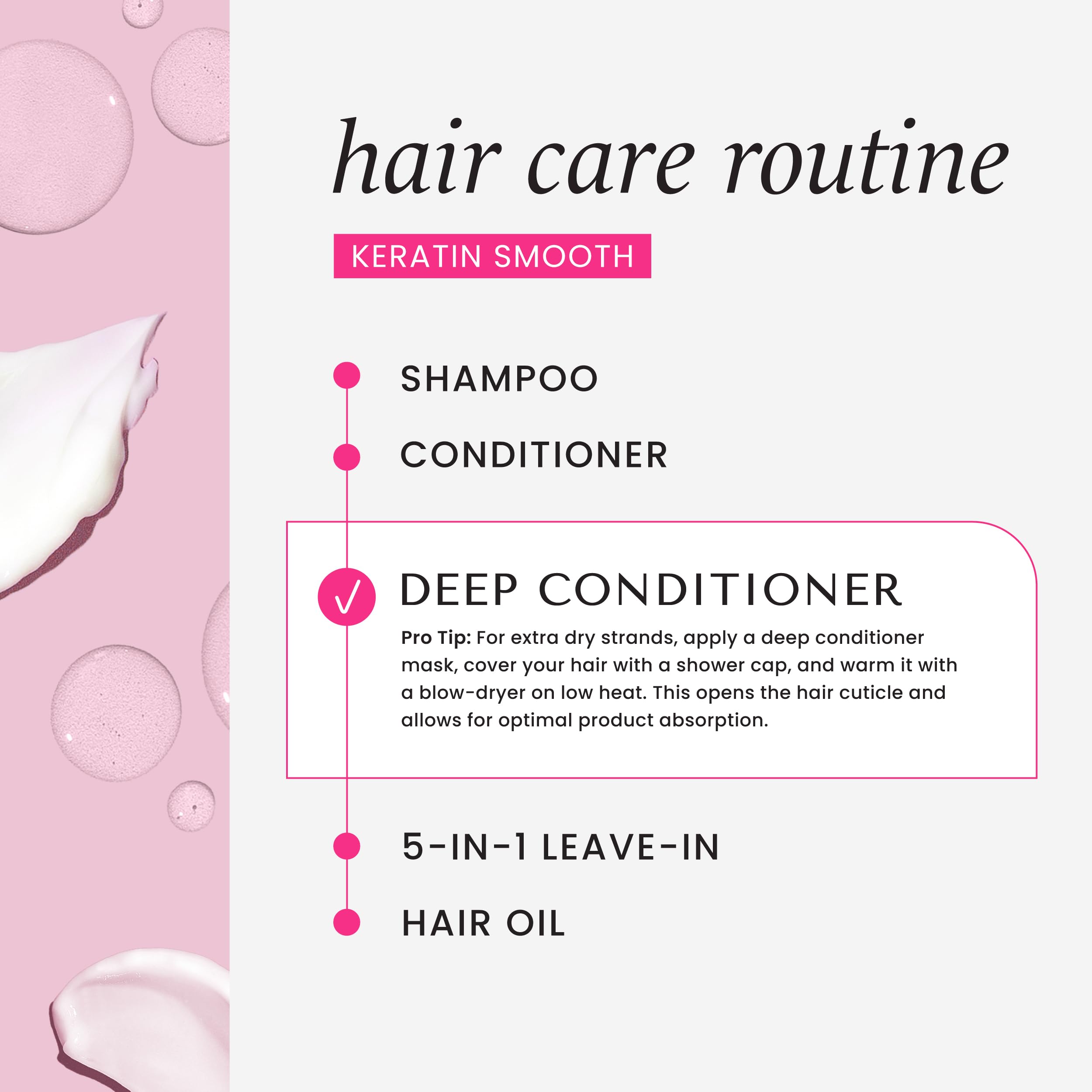 HASK Keratin Protein Smoothing Deep Conditioning Hair Mask Treatment - 50g for Dry, Frizz-Free & Damaged Hair Repair | Paraben & Silicone Free | At-Home Salon Quality Hair Care for Smooth & Shiny Locks