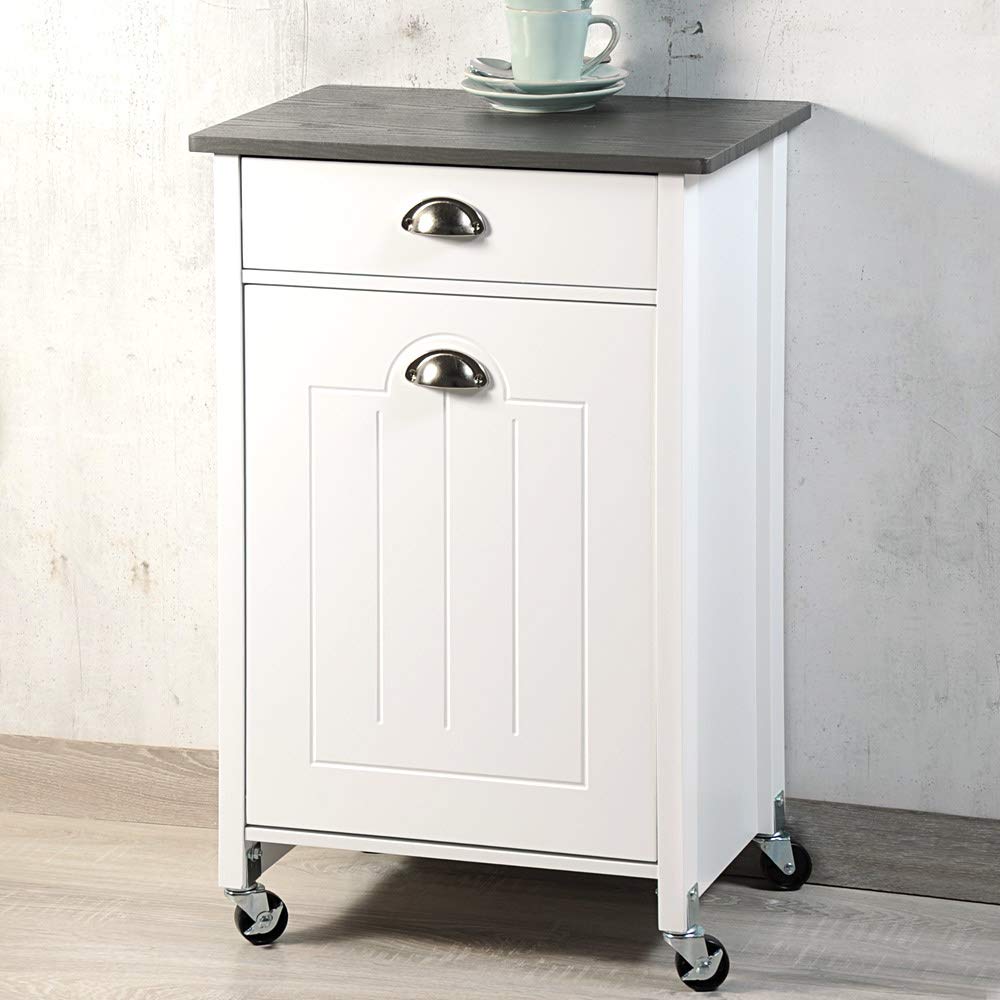 79 cm Kitchen Trolley Cart - Stainless Steel Rolling Utility Cart with Locking Wheels for Kitchen, Pantry, or Garage Organization