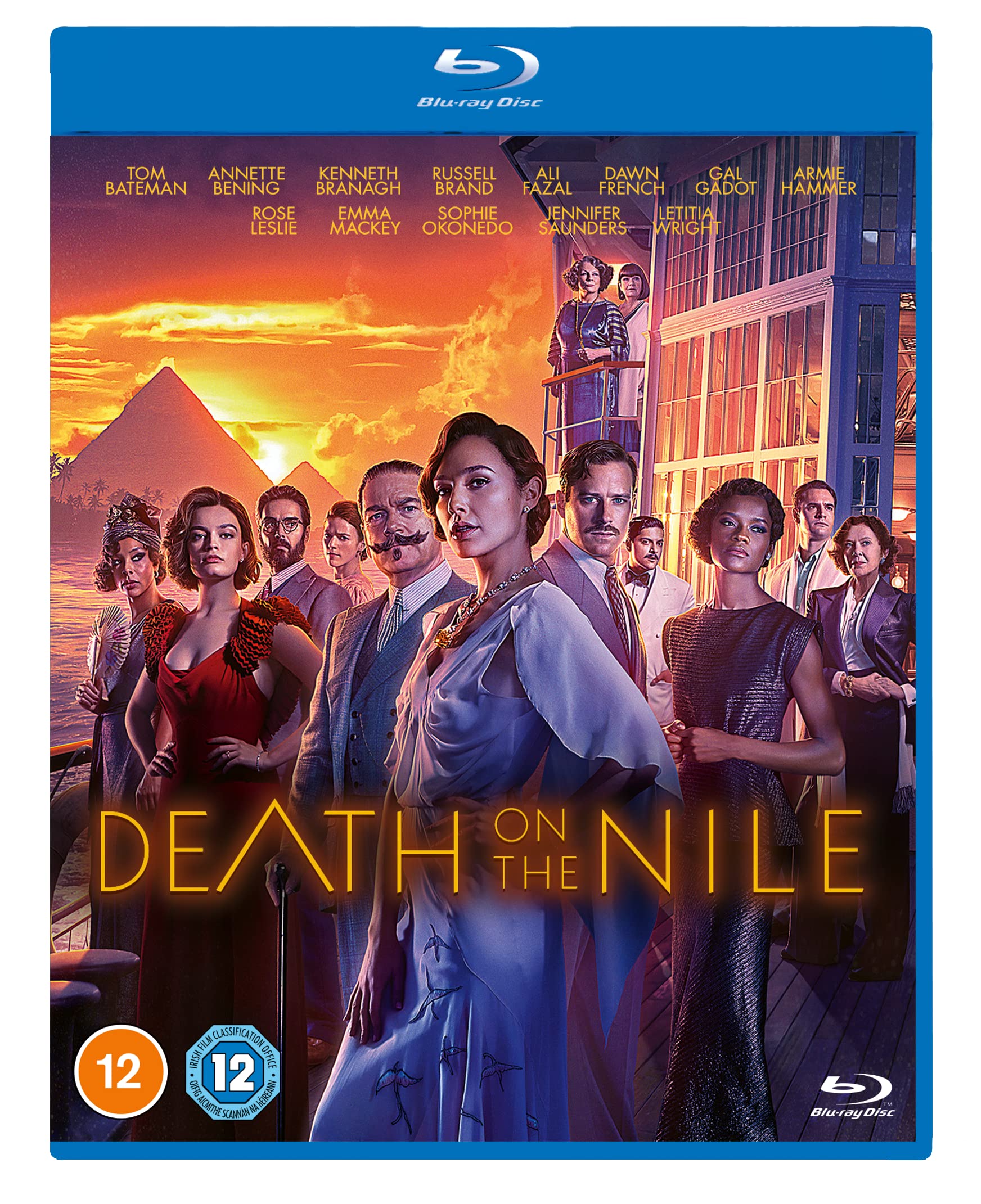 Death on the Nile Blu-ray 2022 Edition - Region Free DVD - Mystery Thriller Movie - Perfect for Movie Nights & Collector's Shelves