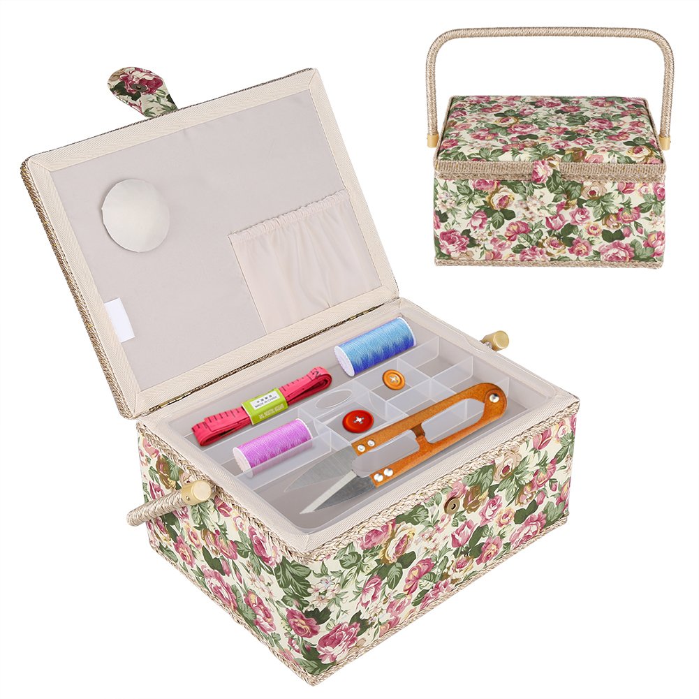 Floral Print Sewing Storage Box - 12