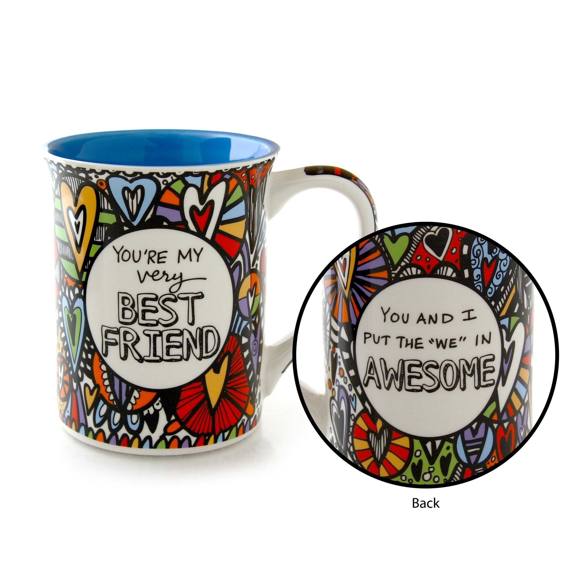 Our Name is Mud Best Friend Cuppa Doodle Stoneware Mug, 16 oz - Perfect for Coffee, Tea, and Heartwarming Gifts