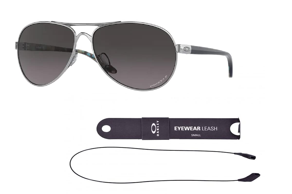 Oakley Feedback OO4079 Women's Sunglasses with Free Leash & Designer iWear Care Kit - Stylish UV Protection for Running, Driving & Outdoor Activities