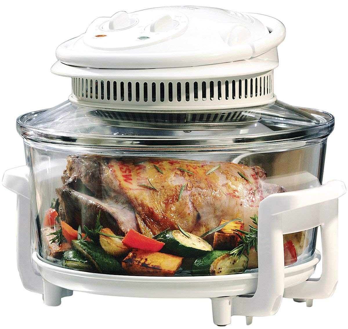 Electric Air Fryer Turbo Convection Oven - 12-in-1 Countertop Roaster Steamer with Halogen Technology | Perfect for French Fries, Chips & Healthy Cooking | Ideal for Small Kitchens, Dorms & RV Living